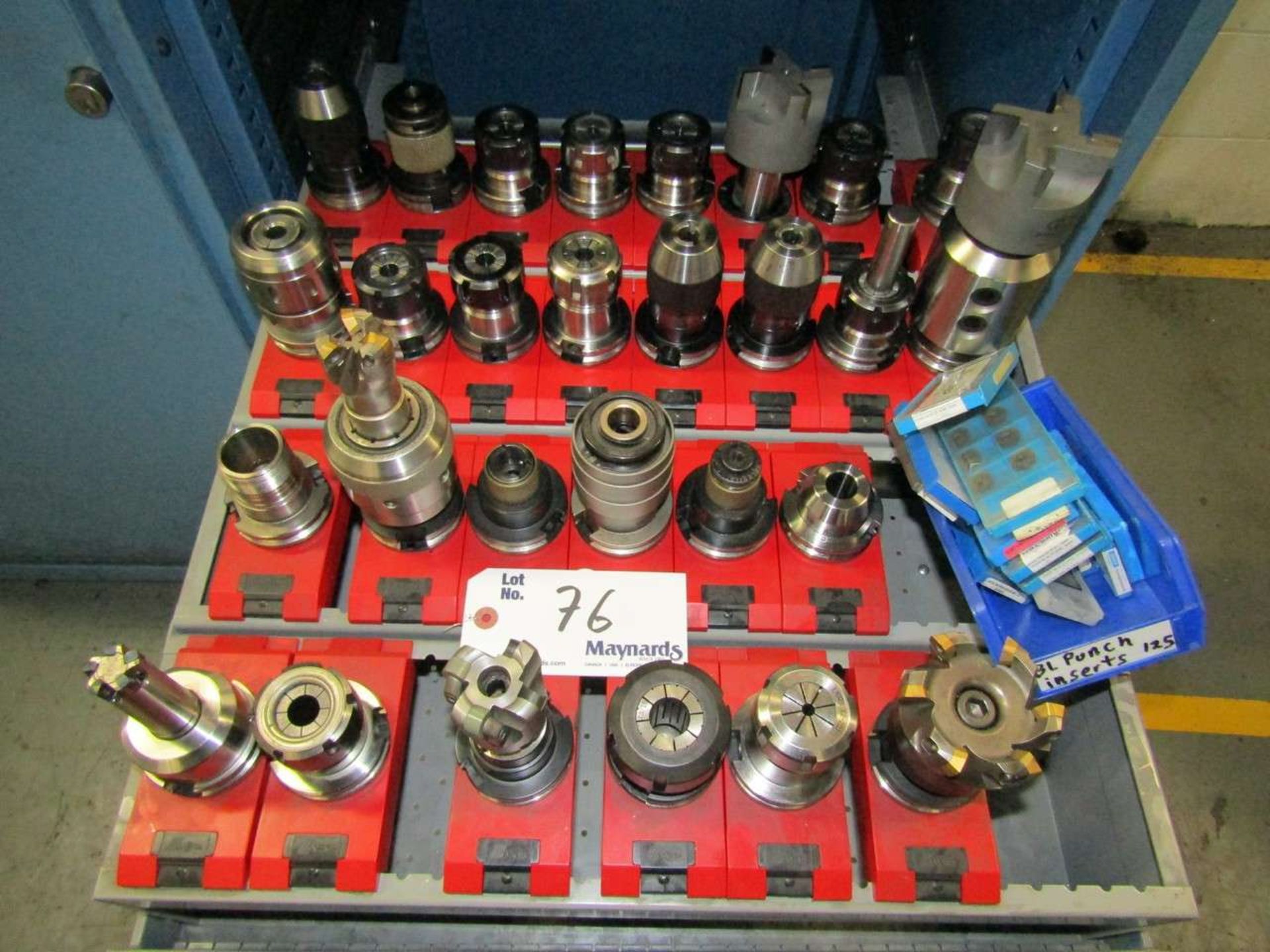 2 Drawers of Cutters and Spindle Holders for Milling Machine