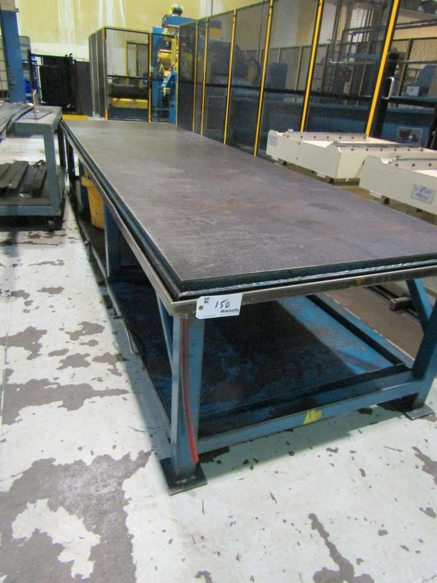 Work Table with 3 Die rolling Carts