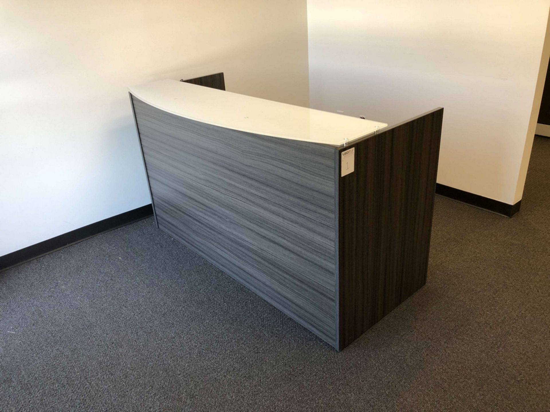 Receptionist Desk (6' W x 3' D x 41-3/4" H), 3 Drawers, Comes w/ Key