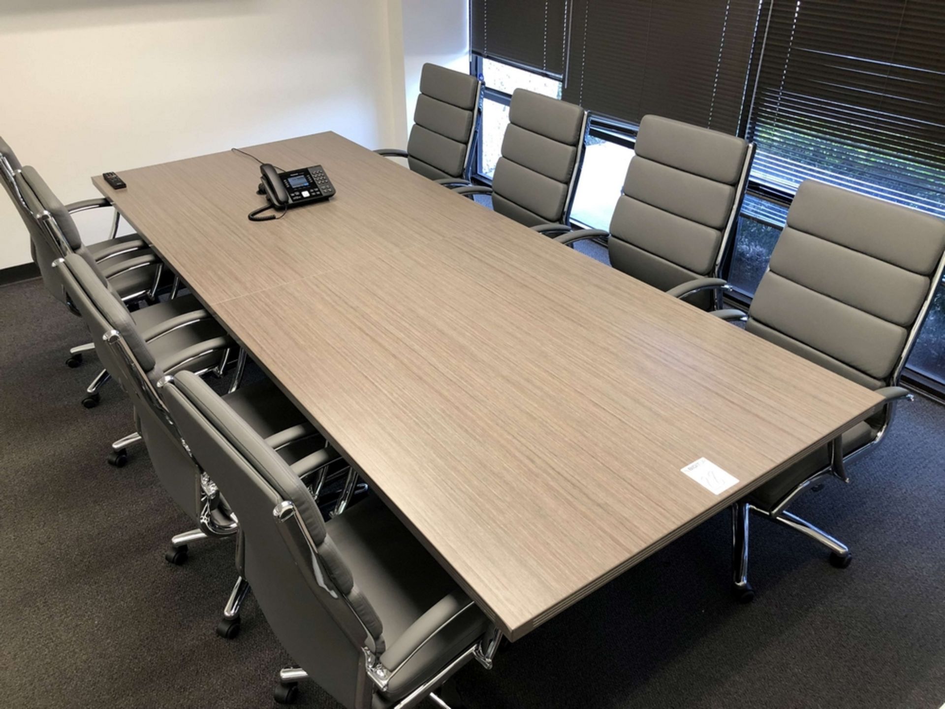 Conference Table (10' L x 47-1/4" W x 30"H), (8) Boss CaressoftPlus High-Back Executive Office - Image 5 of 5