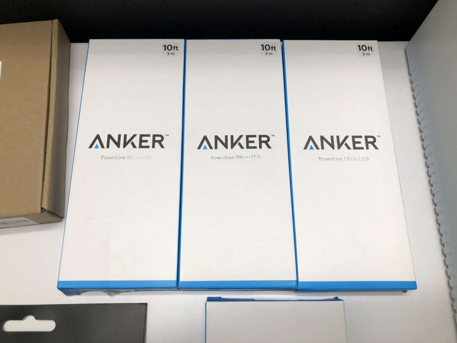 Lot Consisting of: (3) Anker 10' Power Line Micro USB (Model A8123011); Anker 4-Port Ultra Slim - Image 2 of 9