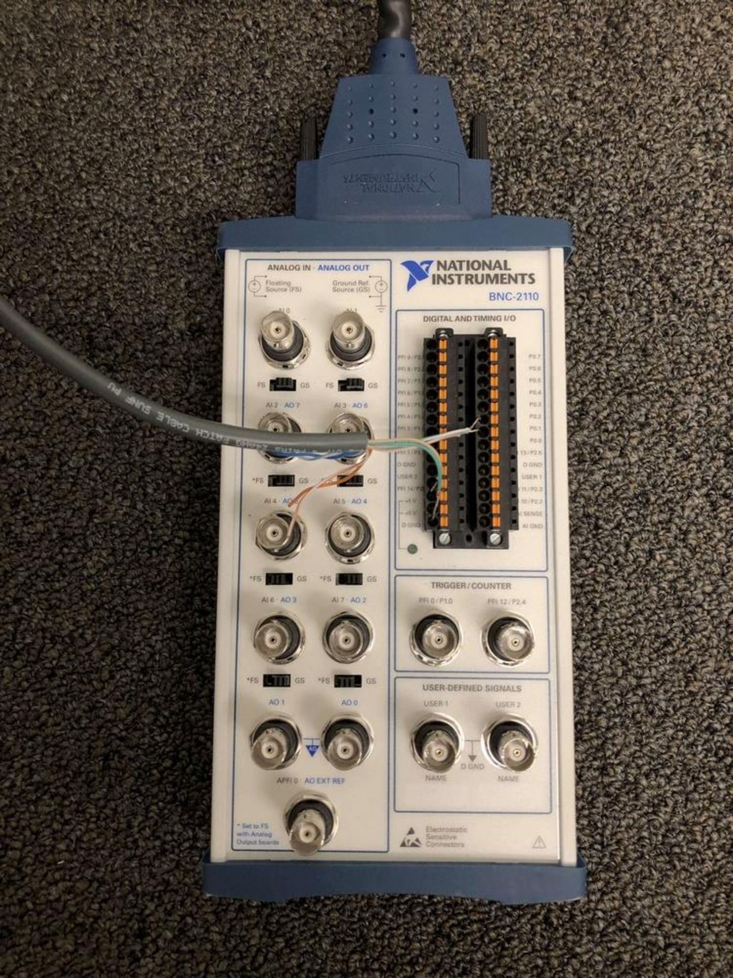 National Instruments BNC-2110 Shielded Connector Block, S/N 1D100C5, w/ Box Full of Cables - Image 2 of 5