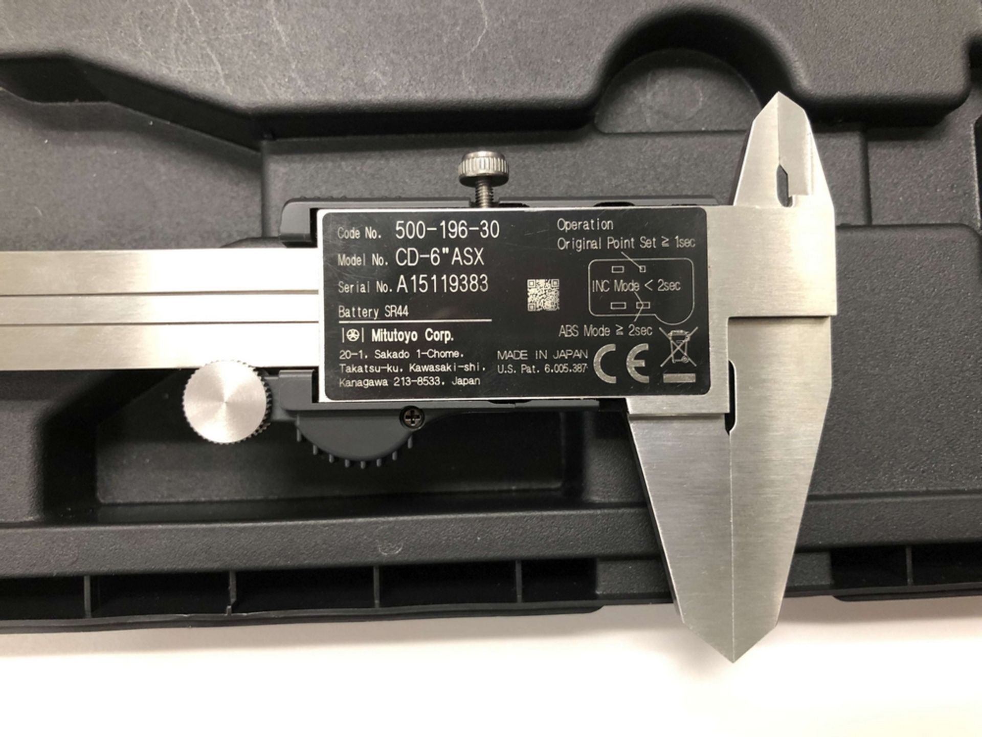 Mitutoyo Digimatic 6" Caliper, Code No. 500-196-30, Model CD-6" ASX - Image 3 of 3