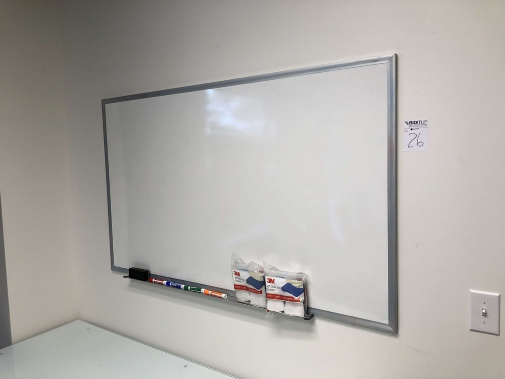 Universal 5' x 3' Whiteboard w/ (4) Erasers & (4) Markers - Image 2 of 2