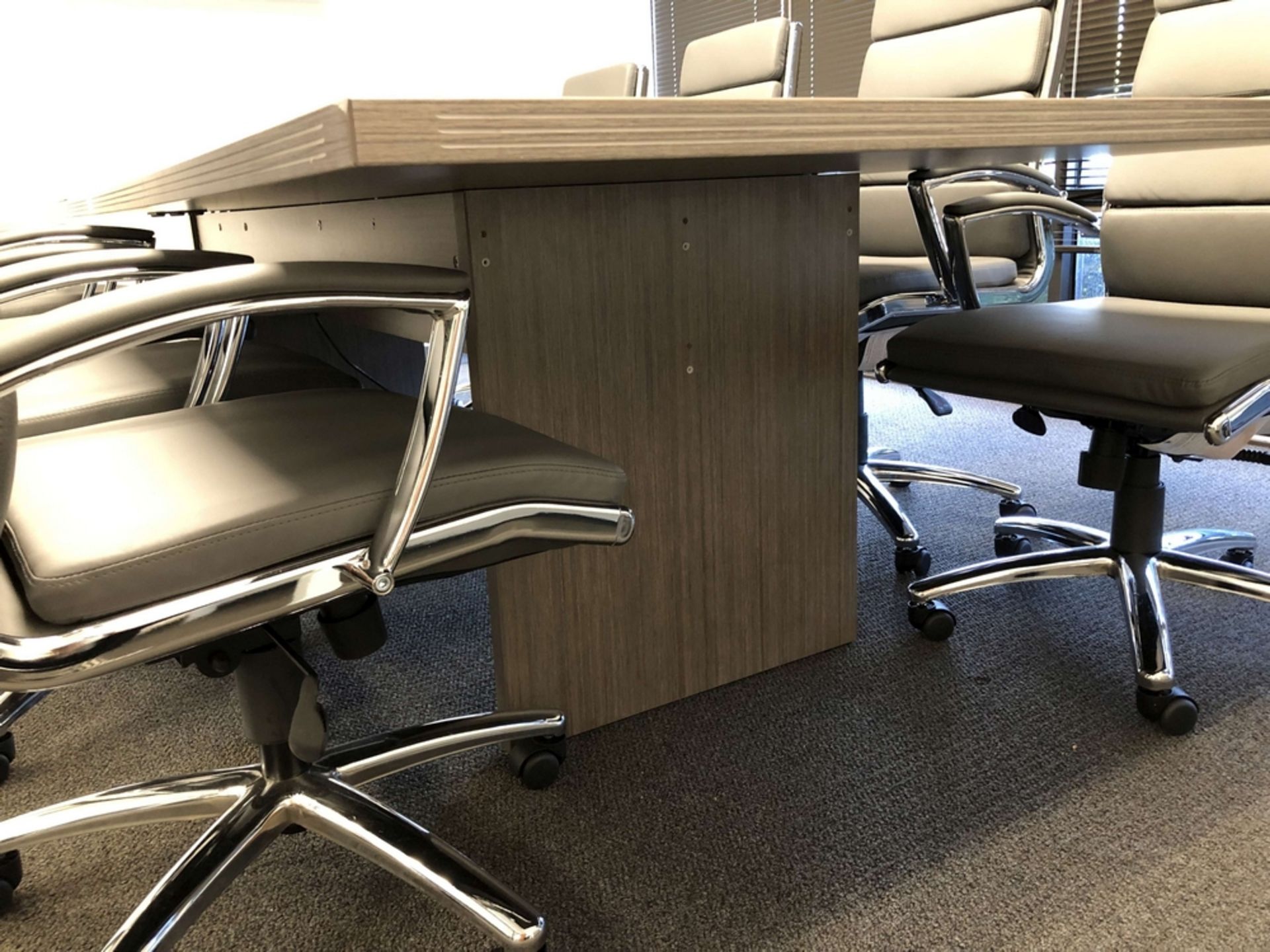 Conference Table (10' L x 47-1/4" W x 30"H), (8) Boss CaressoftPlus High-Back Executive Office - Image 3 of 5