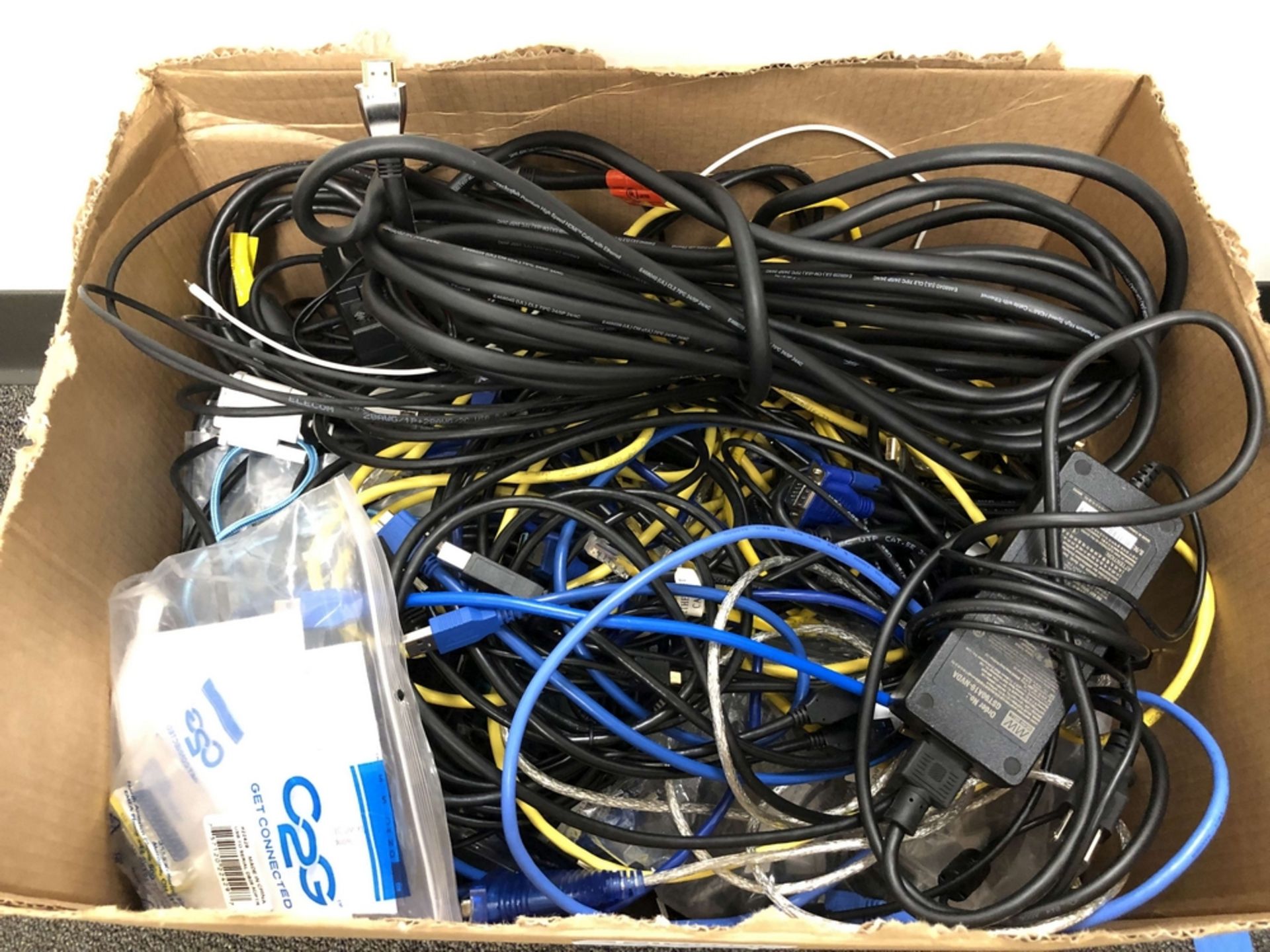 Box Full of HDMI, Ethernet & Computer Cables - Image 2 of 3