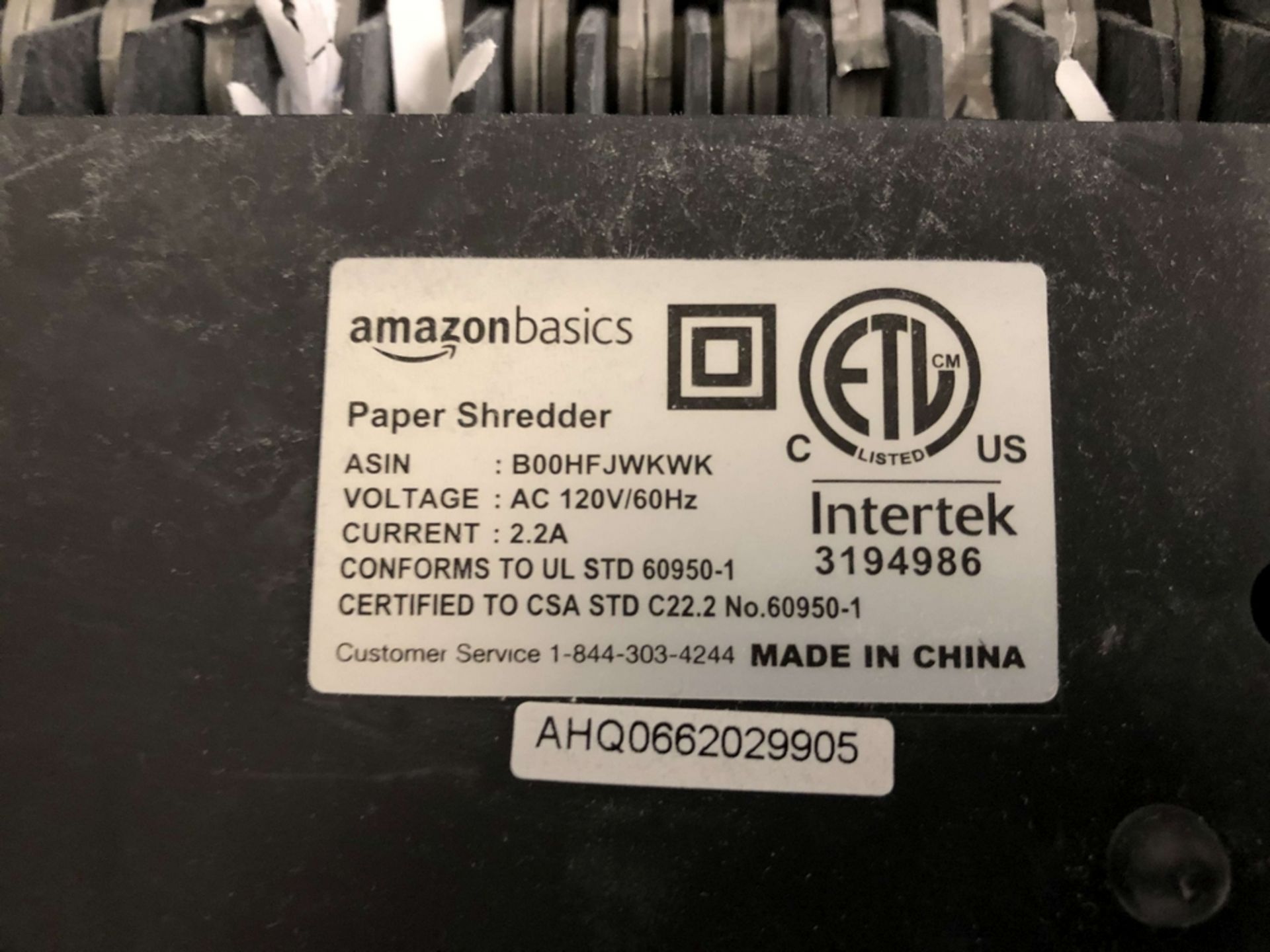 Amazon Basics Paper Shredder - Image 2 of 2