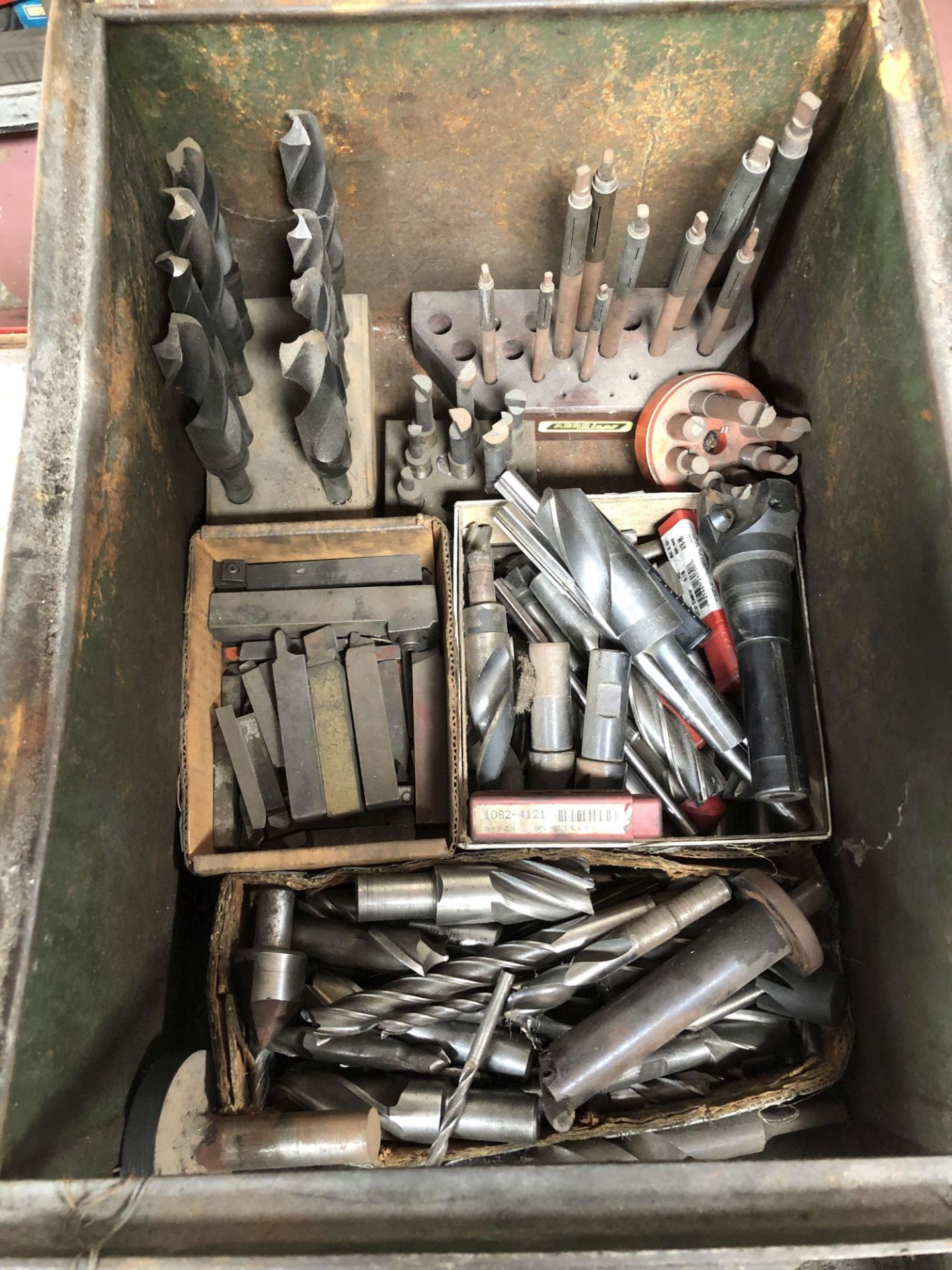 Husky Tool Chest w/ Contents (Unibor Cobalt Cutters, Square & Hexagon 5C Collet Closers, Bore, - Image 3 of 12