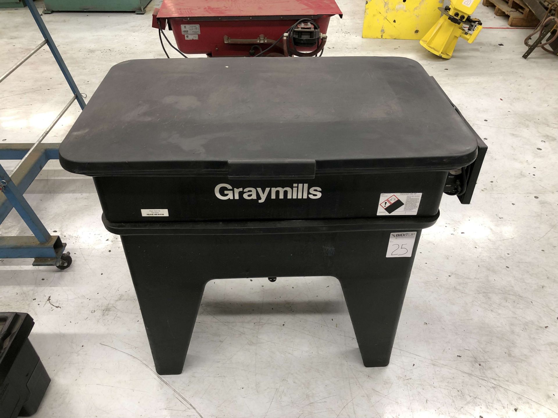 Graymills Parts Washer, Tank Dimensions: 36" x 22" x 18" Deep, 25 Gallon Cap., Model PH822-A, S/N