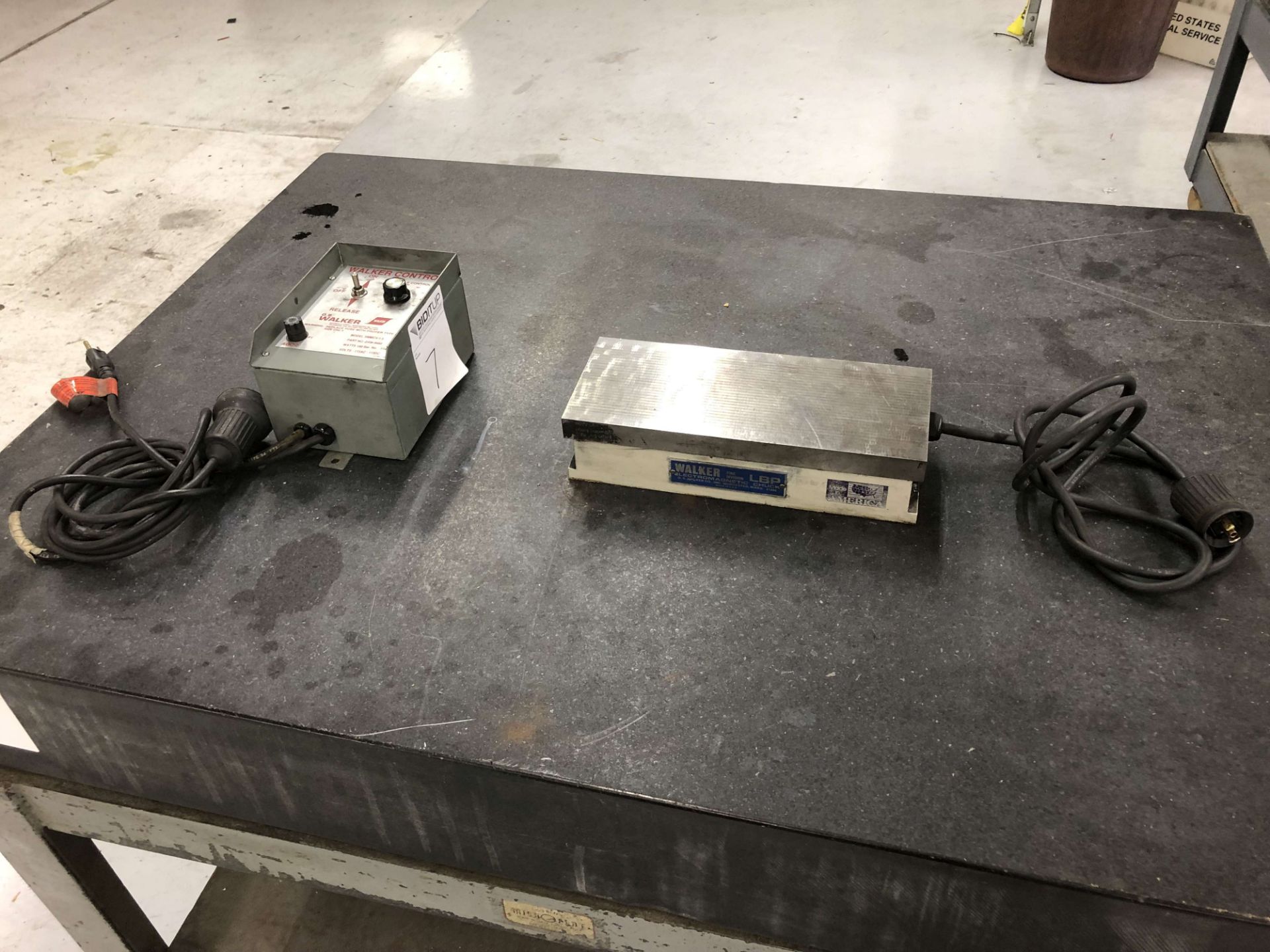 Walker LBP 5" x 12" Electromagnetic Chuck; Walker SMMCV-1.5 Control [Located @ 1700 Business