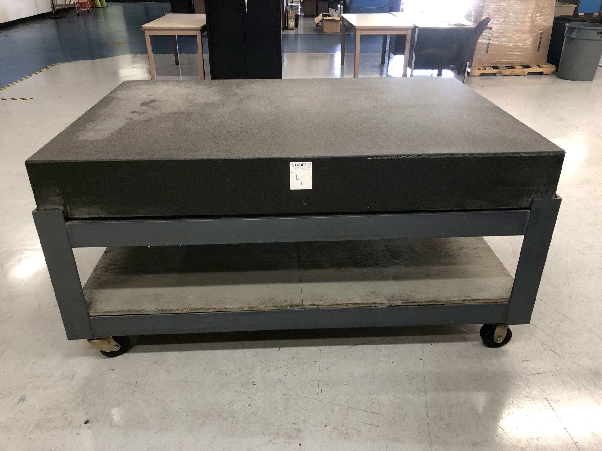 Stanridge 6' x 4' x 8" Thick Granite Surface Plate on Roller Stand [Located @ 1700 Business Center