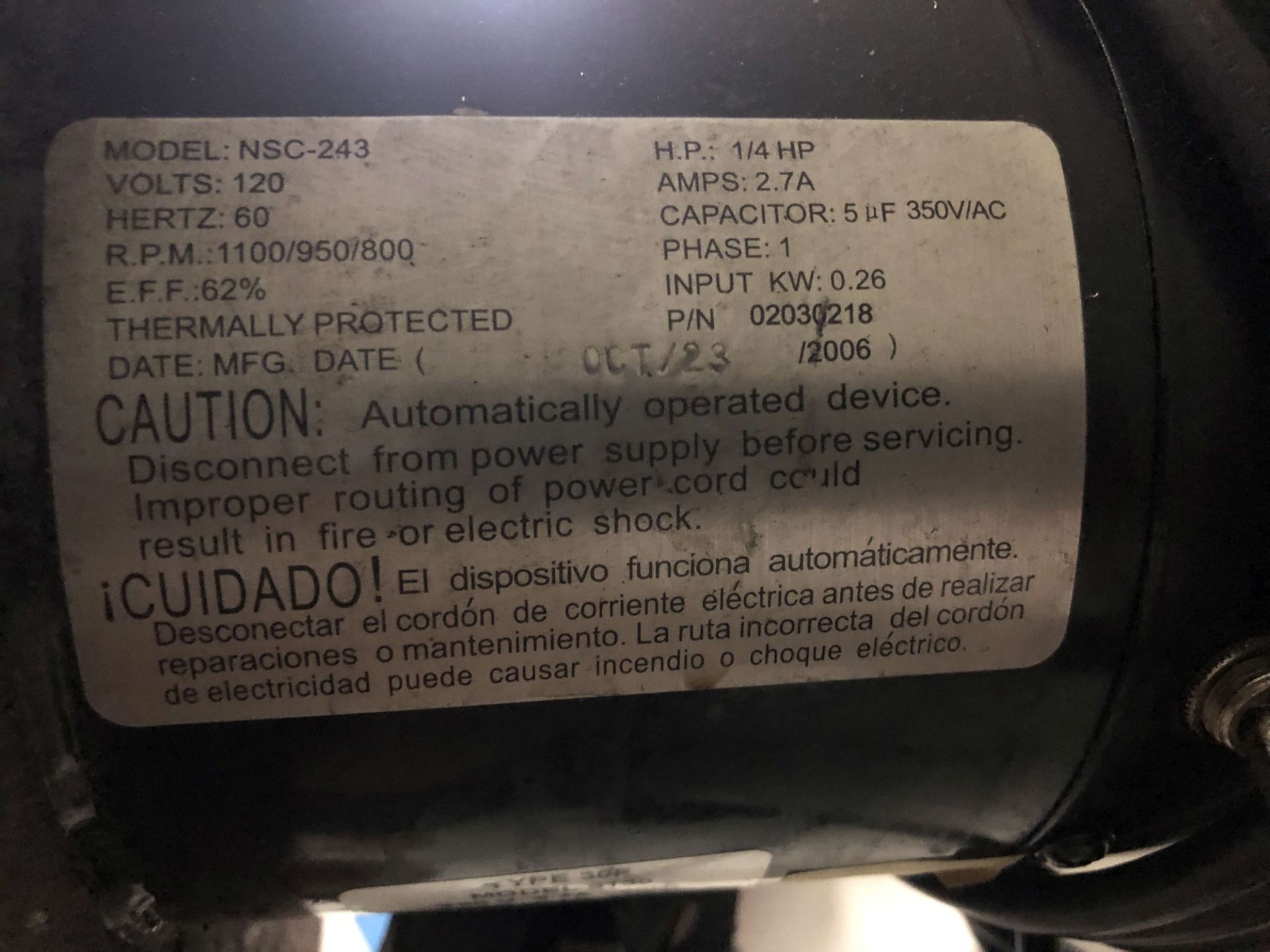 Air King 30" Shop Fan, Model NSC-243, 1/4 HP [Located @ 1700 Business Center Drive, Duarte, CA - Image 2 of 2