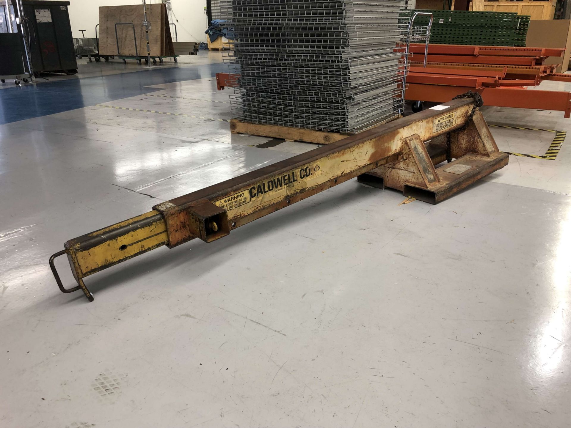 Caldwell 4,000 Lb. Cap. Telescoping Forklift Boom, Model FB40, S/N 37501 [Located @ 1700 Business