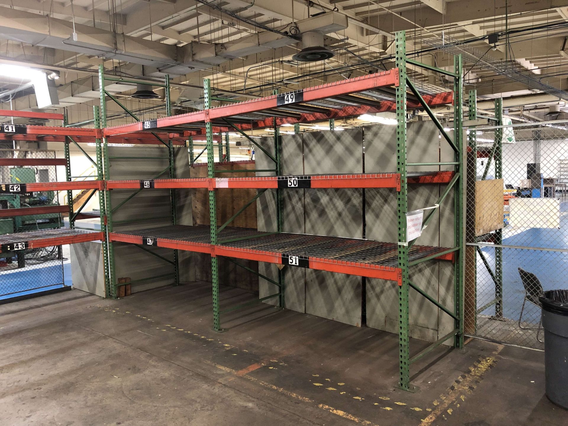 (18) Sections of Pallet Racking; (25) 10' High x 48" Deep Uprights, (112) 10' Long x 4-3/4" - Image 2 of 10