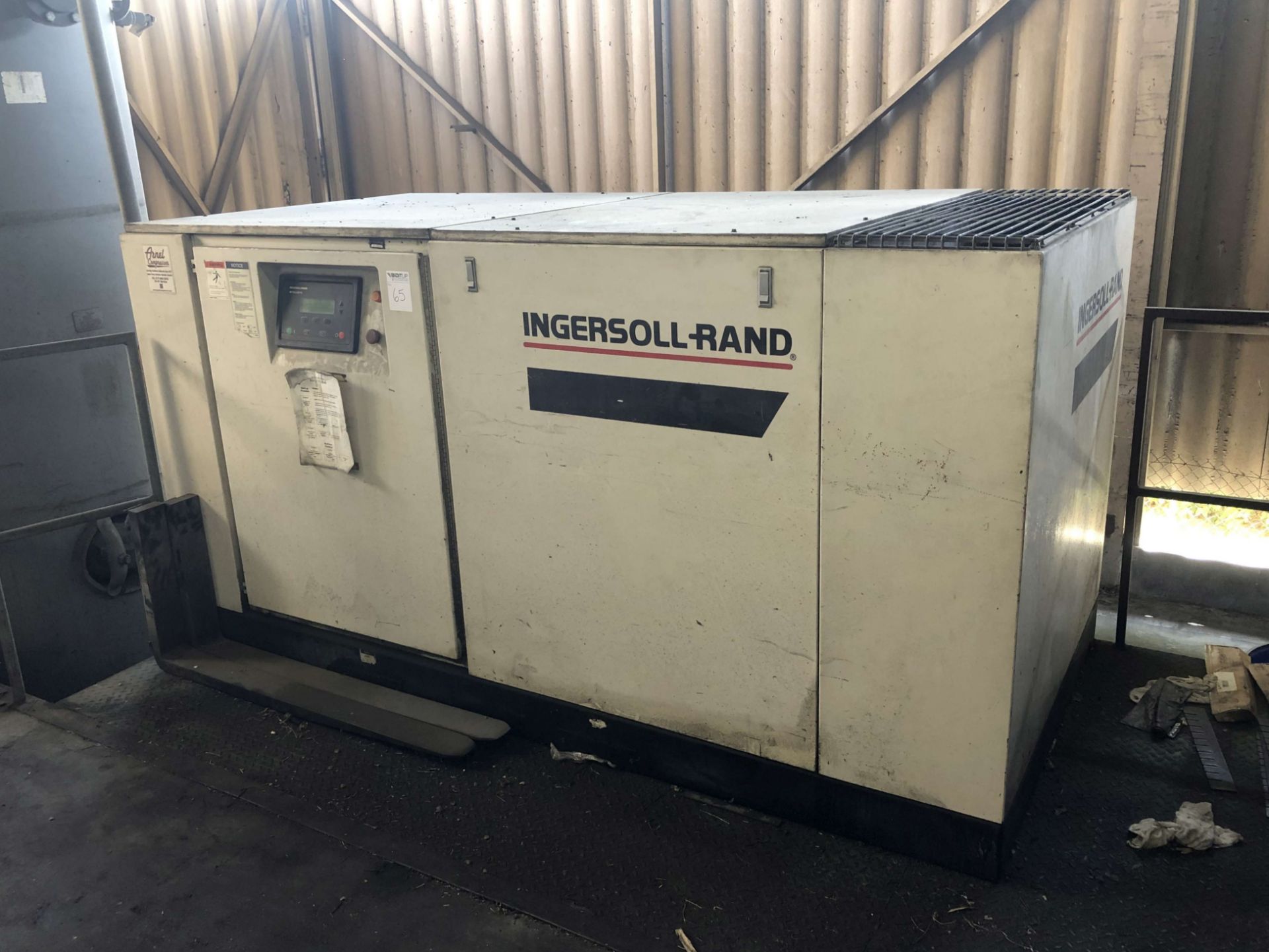 Ingersoll Rand 100 HP Air Compressor, Model SSR-EP100, 446 CFM, 125 PSIG, S/N F18327U97181 [