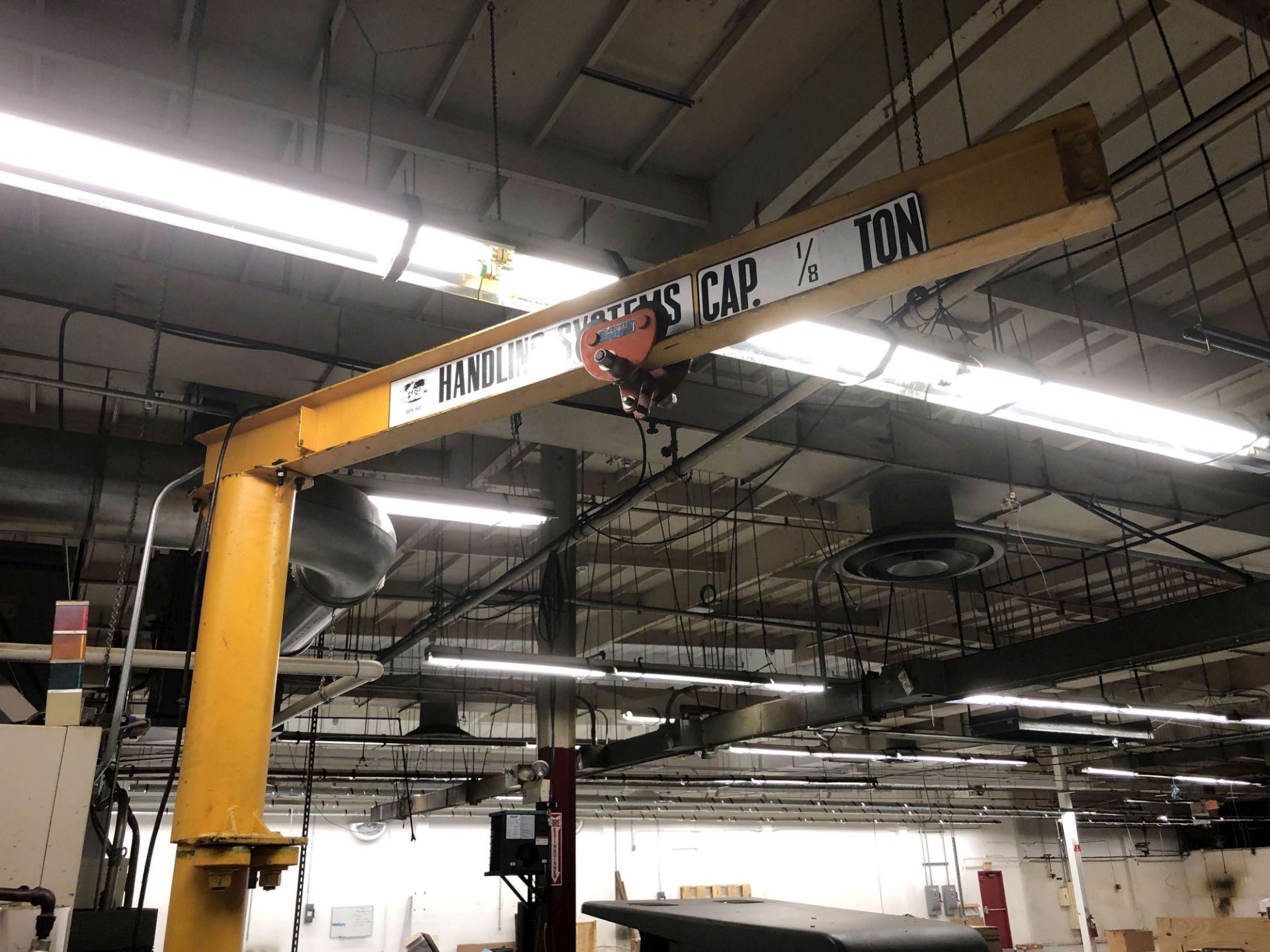 HIS 1/8 Ton Jib Crane, 10' High Base, 6' Arm [Located @ 1700 Business Center Drive, Duarte, CA - Image 2 of 2