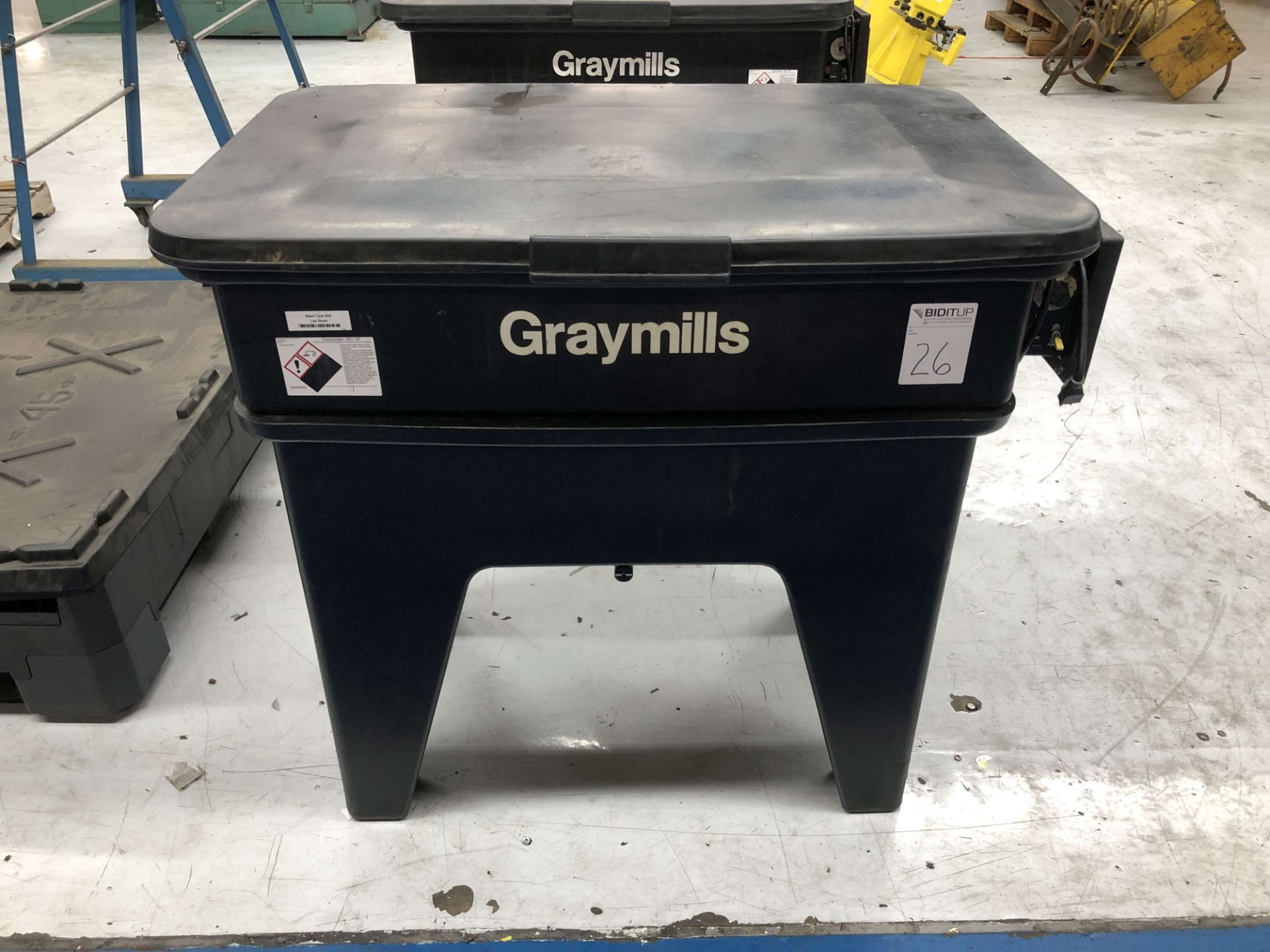 Graymills Parts Washer, Tank Dimensions: 36" x 22" x 18" Deep, 25 Gallon Cap., Model PH822-A, S/N