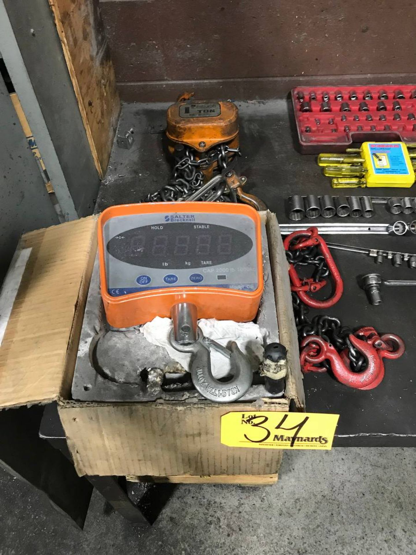 Salter Brecknell CS2000 (1) 2000 LB. Capacity Digital Crane Scale