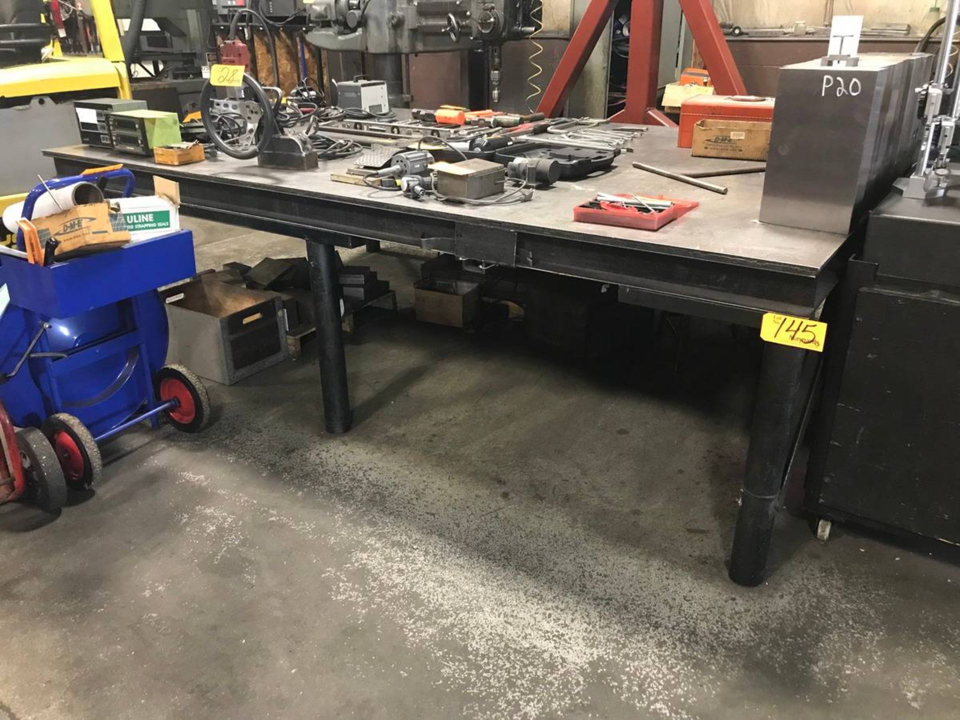 120'' x 78'' Steel Top Fabricating Table