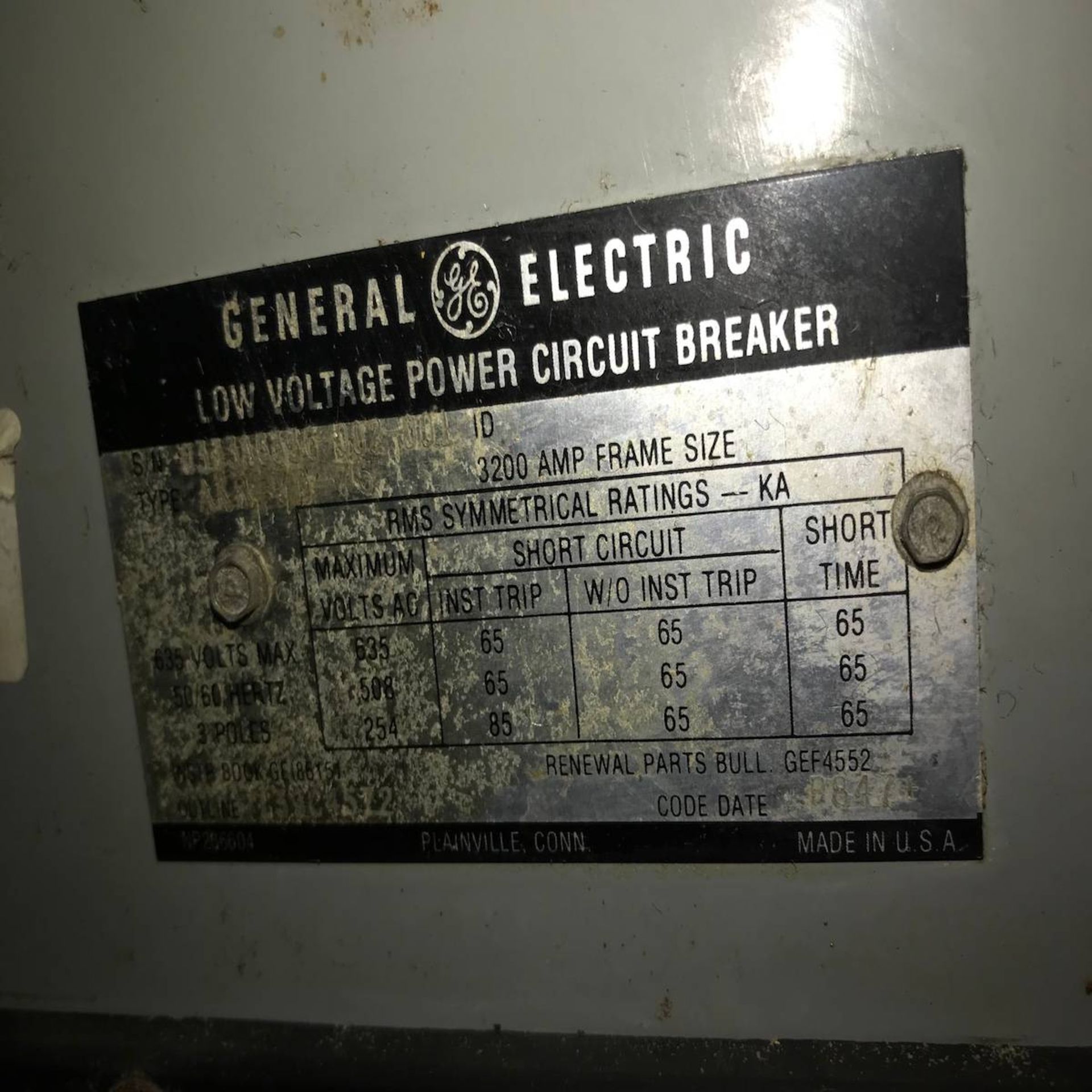 General Electric AKR-7D-75 Low Voltage Power Circuit Breaker - Image 3 of 3