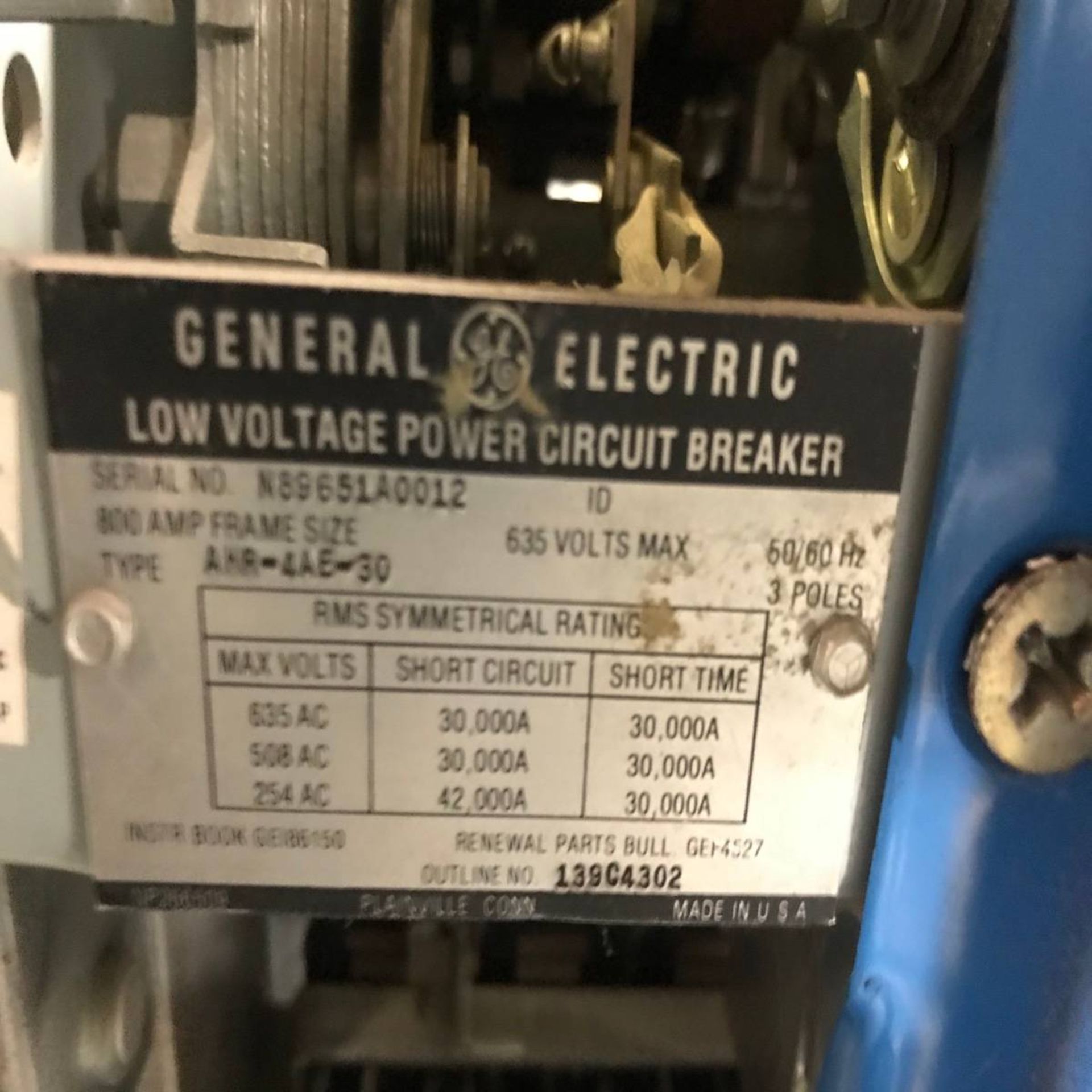 General Electric AKR-4AE-30 Low Voltage Power Circuit Breaker - Image 3 of 4