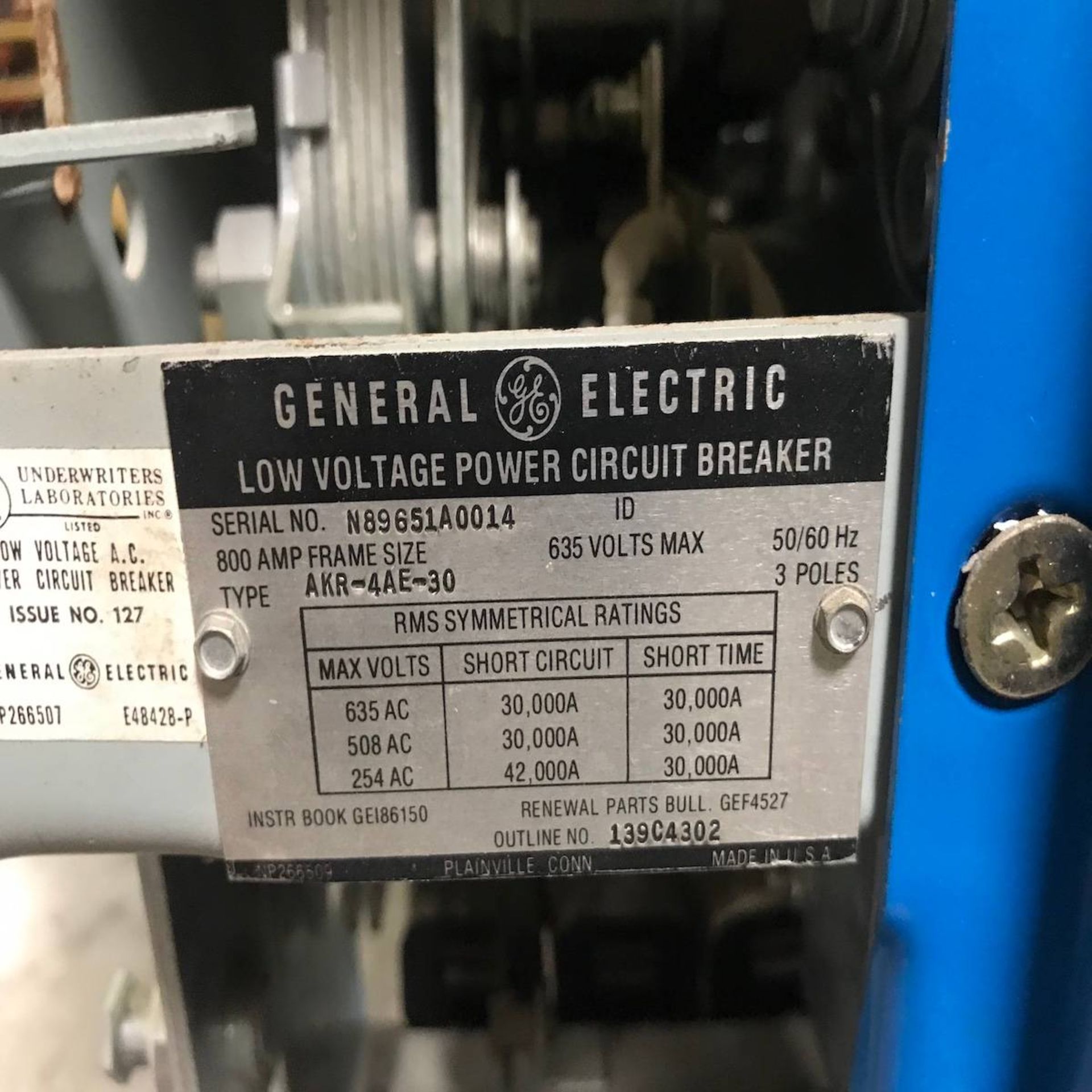General Electric AKR-4AE-30 Low Voltage Power Circuit Breaker - Image 2 of 4