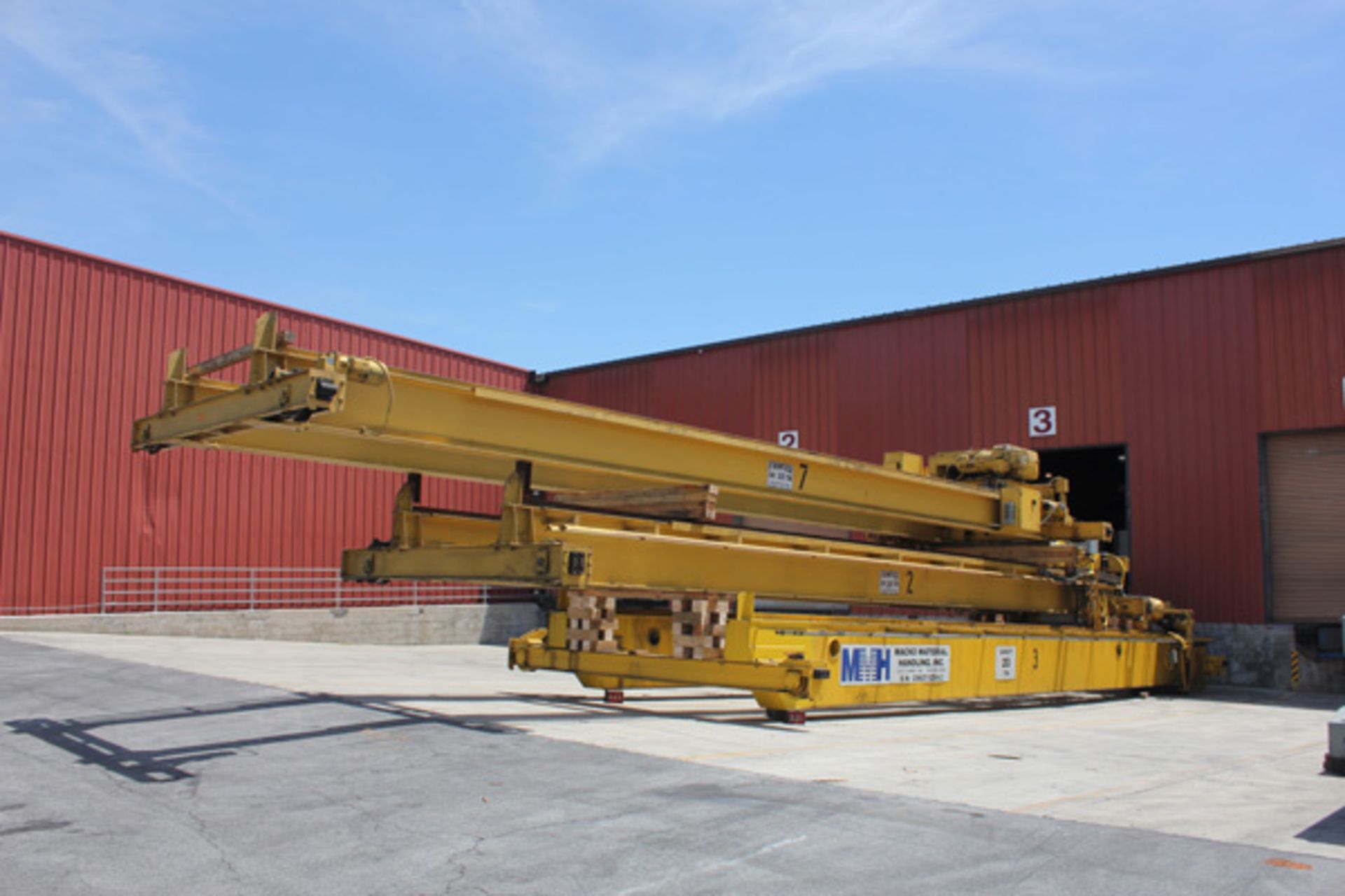 MMH Double Girder Top Running Bridge Crane on ground free loading | 20 Ton x 42', Located In: - Image 23 of 23