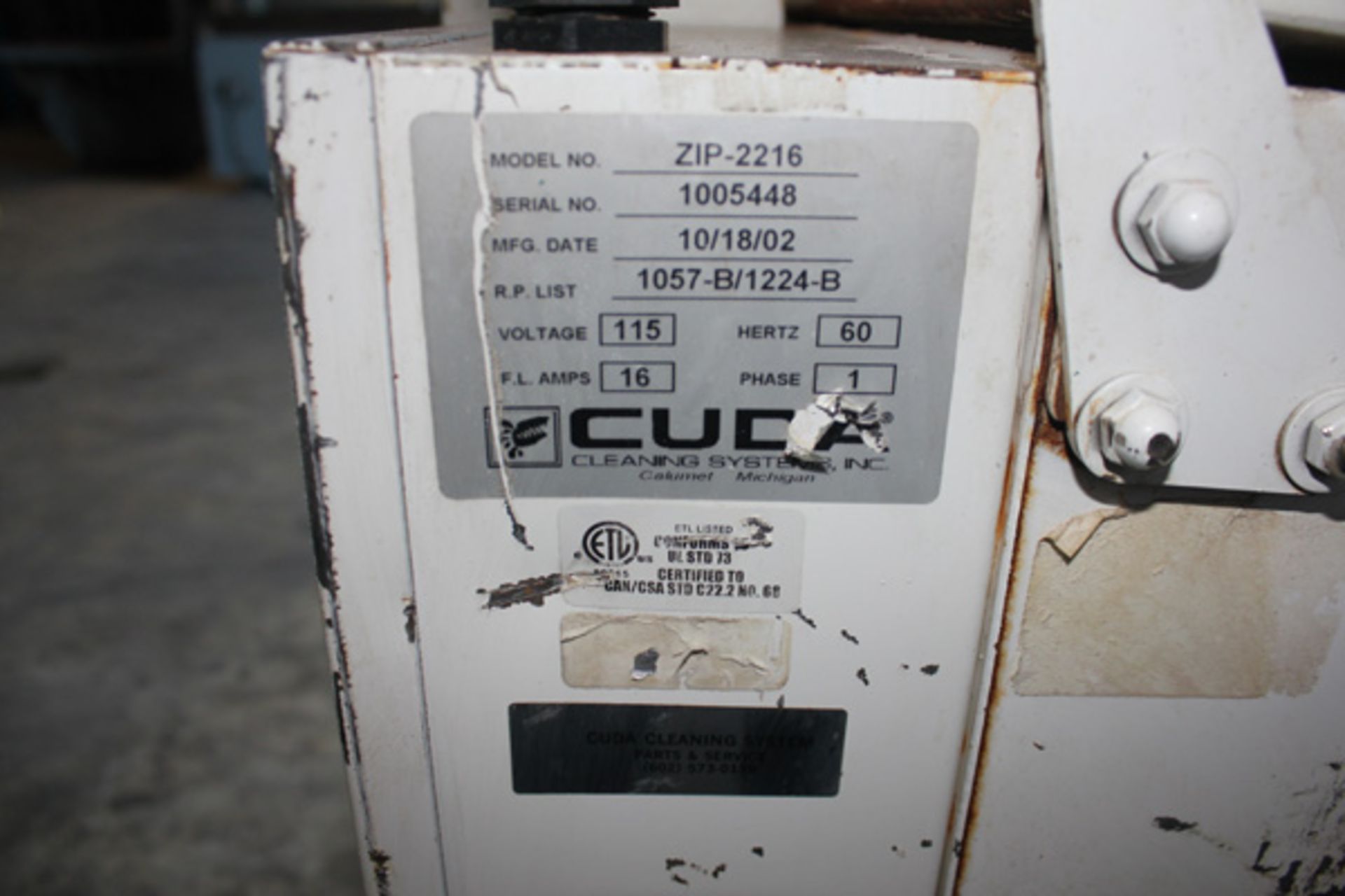 2002 Cuda Heated Top Loading Industrial Parts Washer | 22" x 16", Located In: Huntington Park, - Image 6 of 6