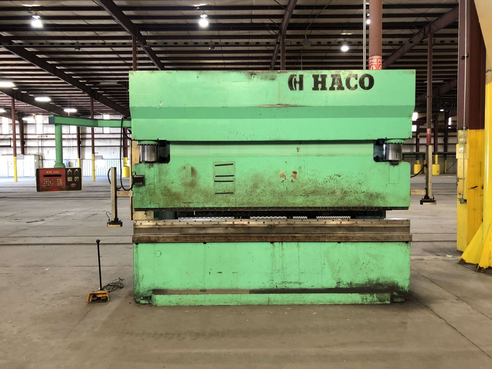 300 Ton x 12' Haco CNC Hydraulic Press Brake (1998), Model PPM36300, ATL 550 Control, Back Guage,