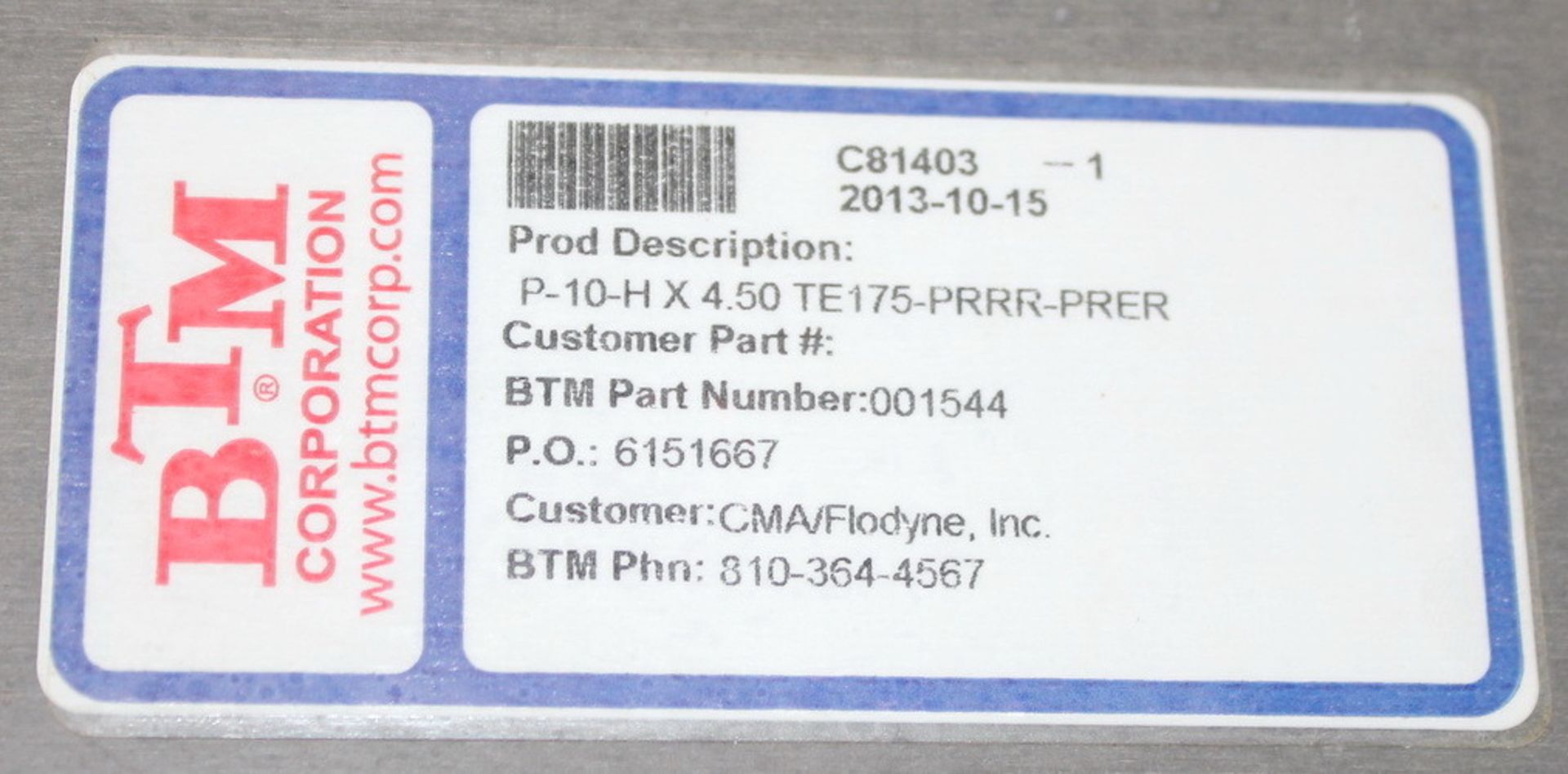 BTM Pneumatic Toggle Punch Press | 10 Ton, Mdl: P-10-HX4.50 TE175-PRRR-PRER - Located In: Huntington - Image 14 of 14