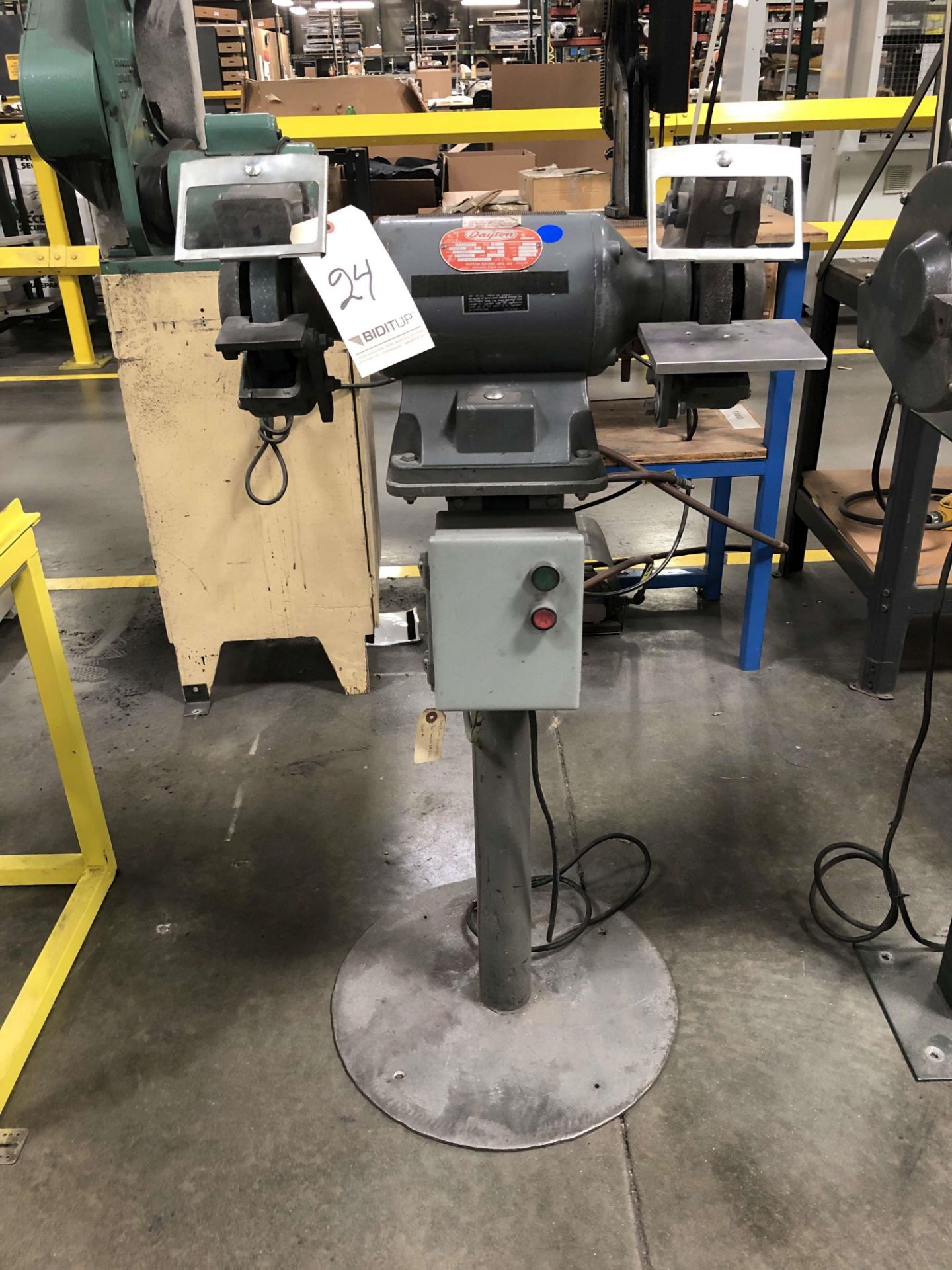 Dayton 6" Pedestal Grinder, Cat. No. 1Z707R, 3/4 HP