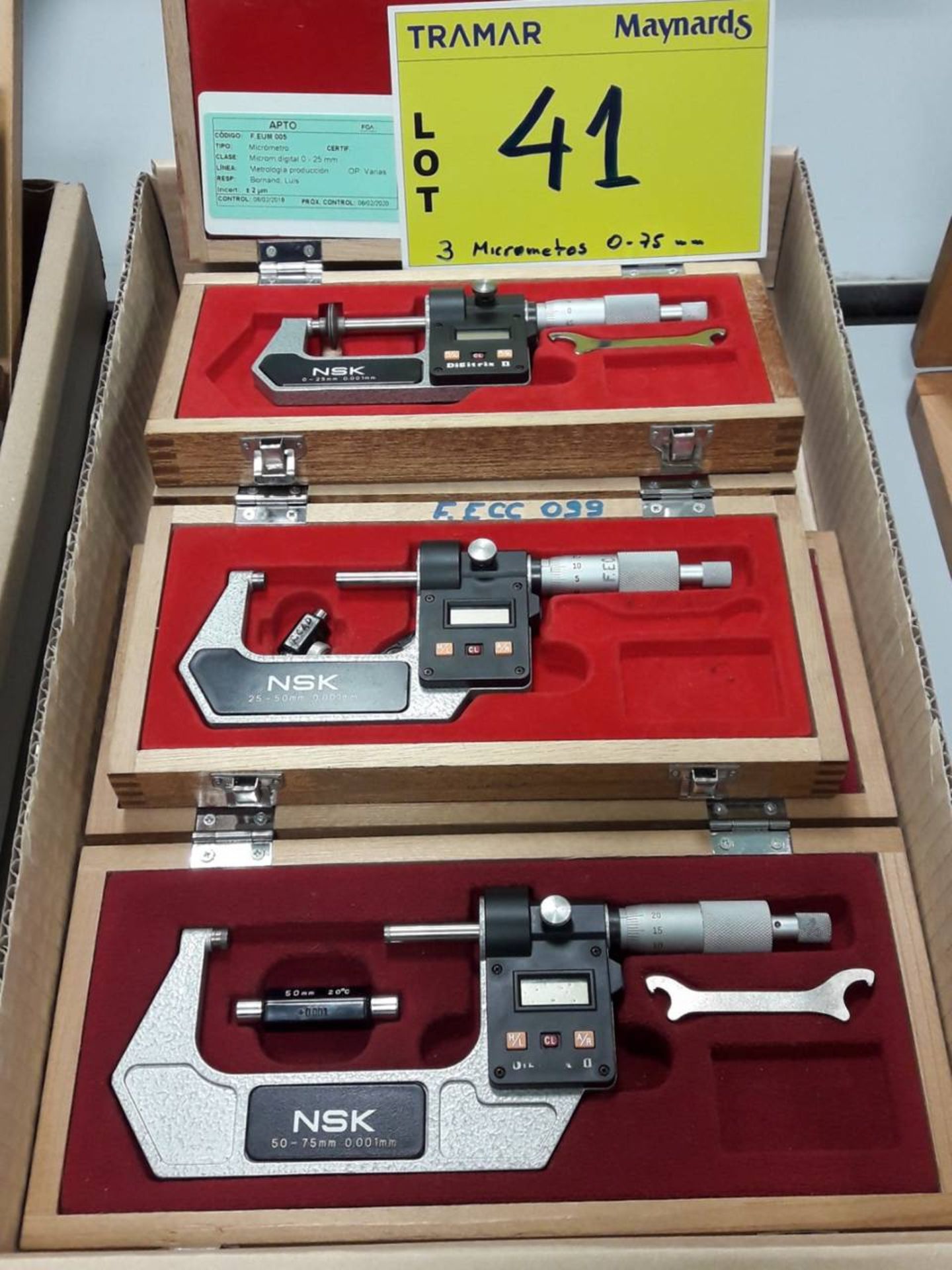 NSK Digital Micrometer, OD , Qty 3,