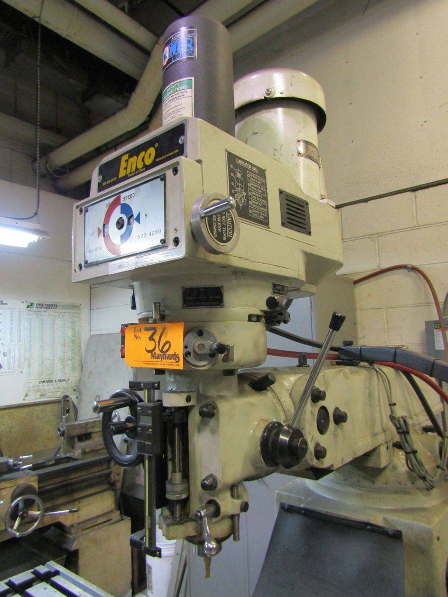 2008 Enco XU6325G Vertical Milling Machine - Image 3 of 9