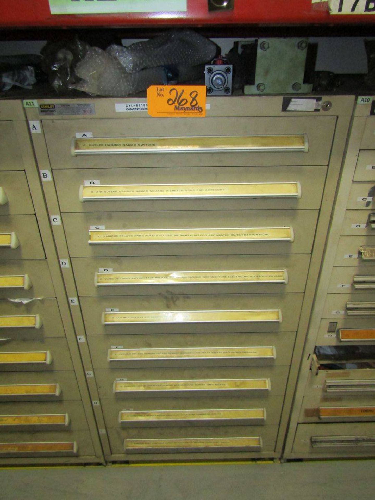 Stanley Vidmar 9-Drawer Heavy Duty Parts Cabinet