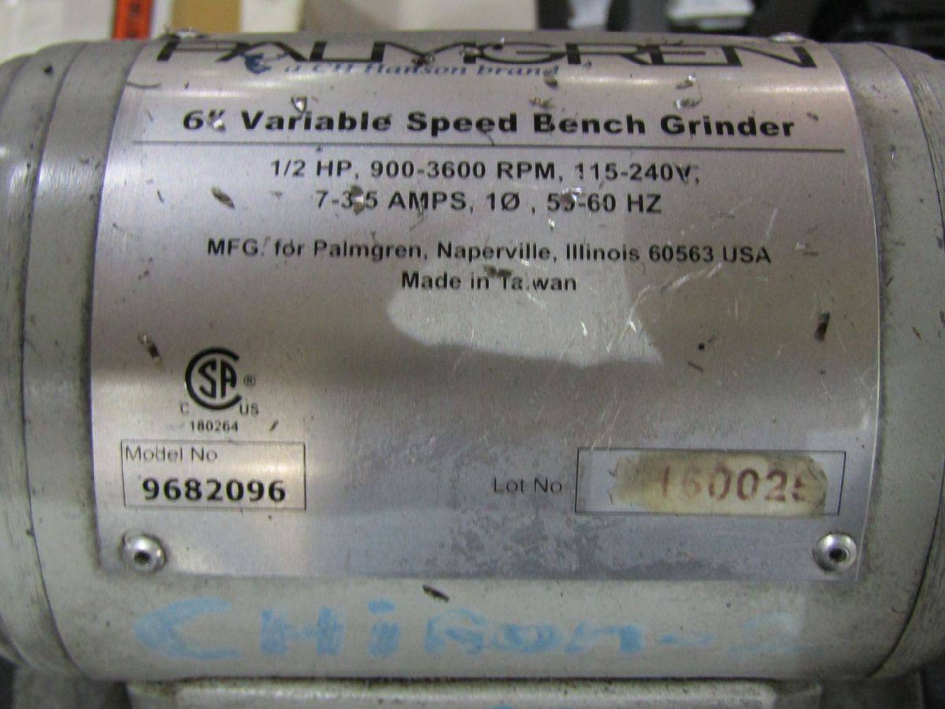 Palmgren 9682096 6" Variable Speed Bench Grinder - Image 3 of 3