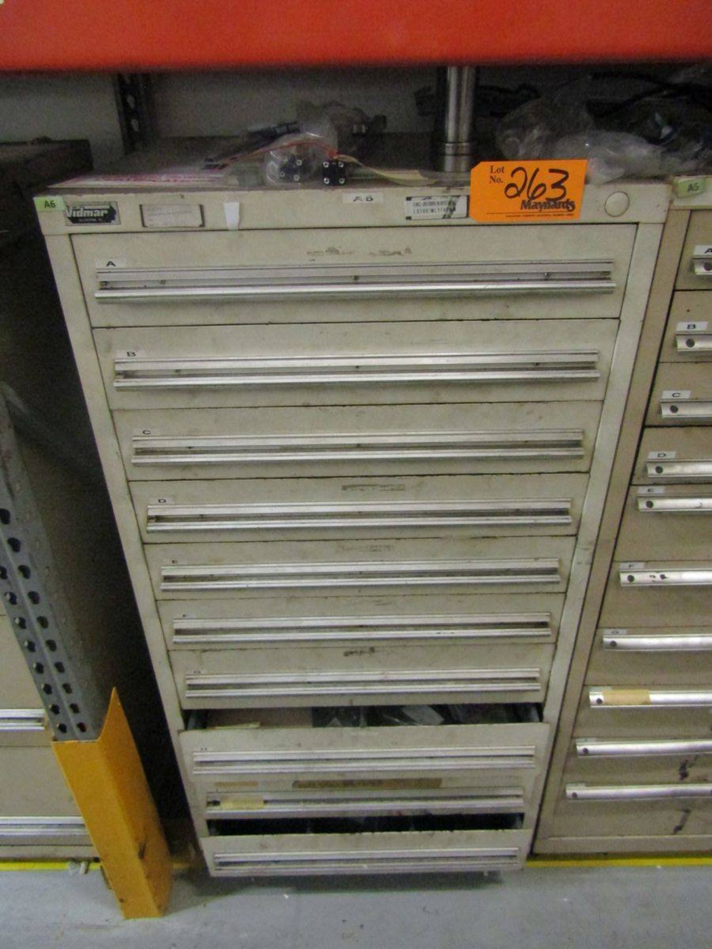 Stanley Vidmar 10-Drawer Heavy Duty Parts Cabinet