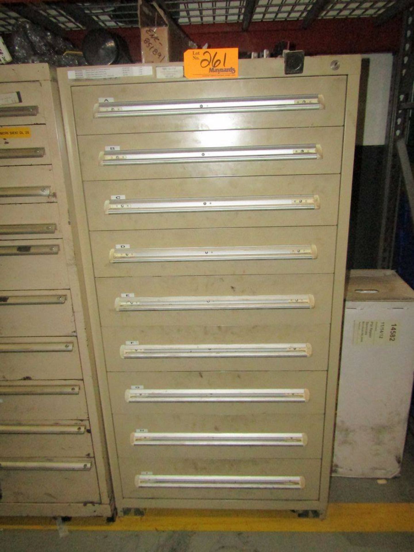 Stanley Vidmar 9-Drawer Heavy Duty Parts Cabinet