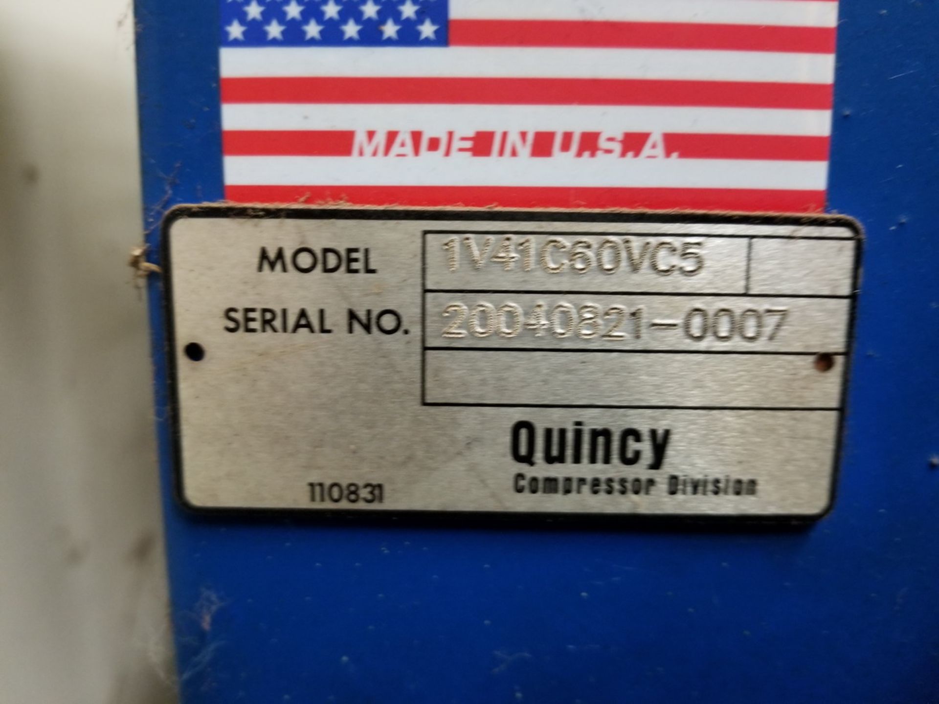 Quincy 1V41C60VC5 Air Compresor - Image 4 of 4