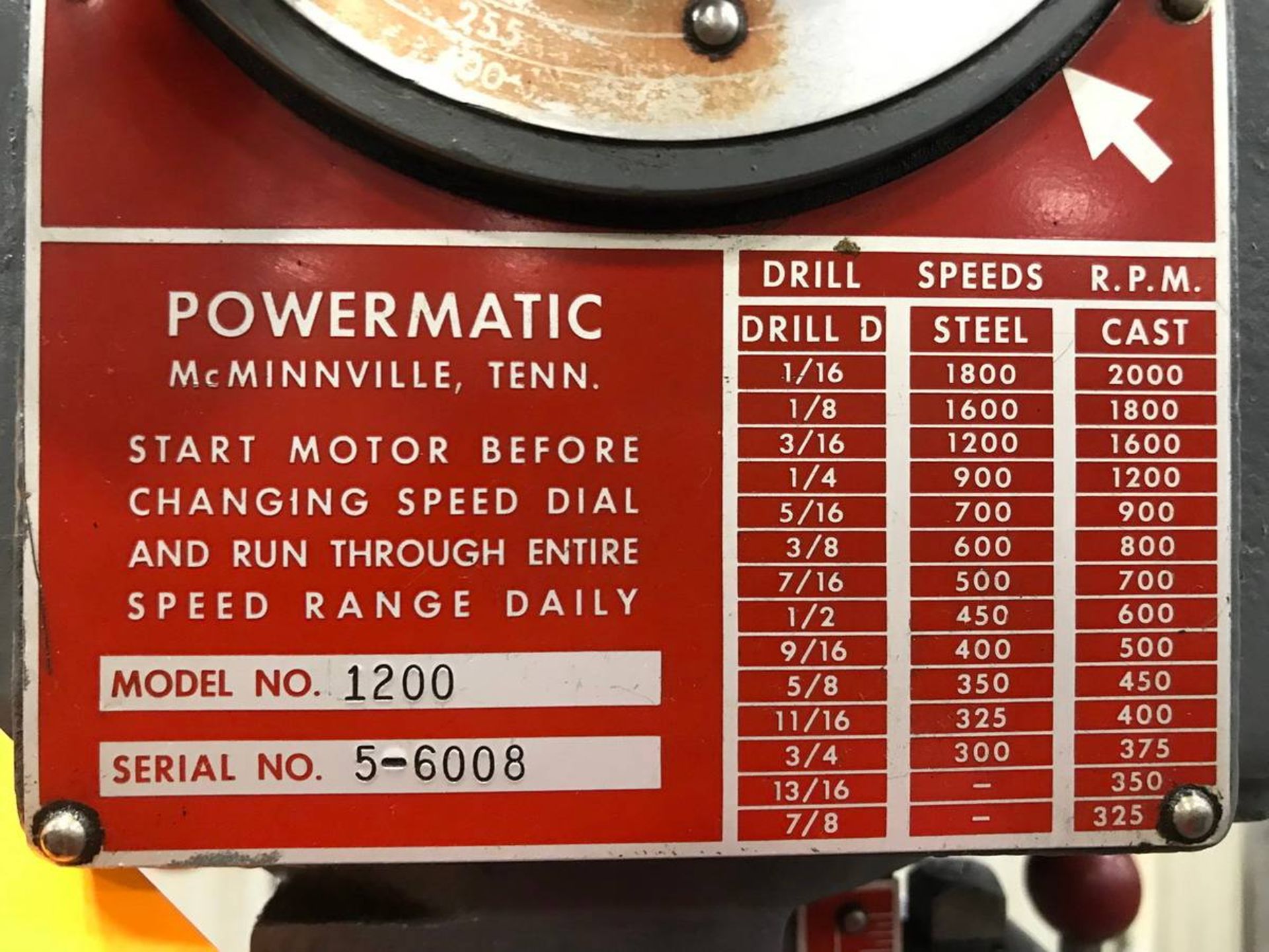Powermatic 1200 Drill Press - Image 9 of 9