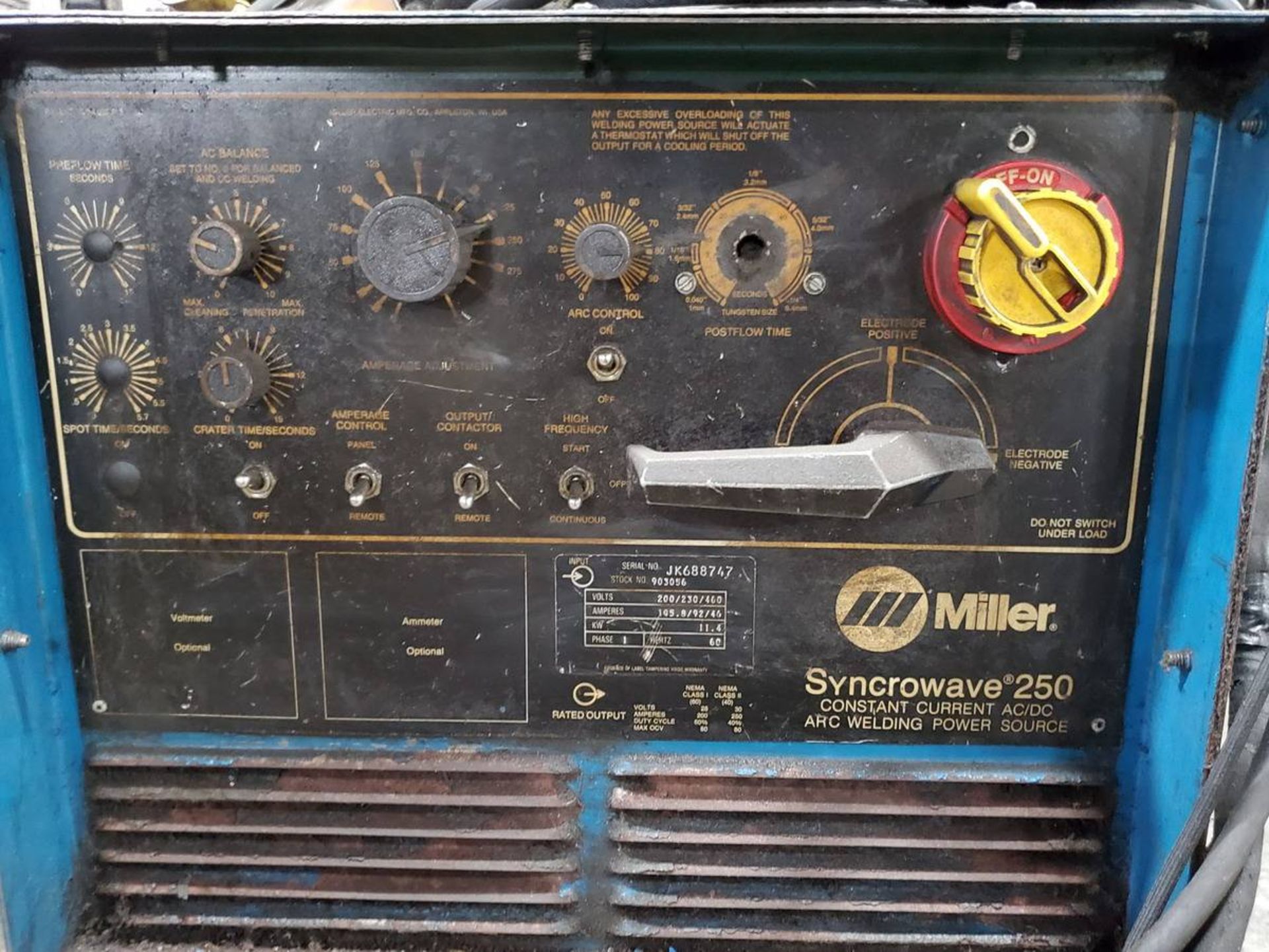 Miller Synchrowave 250 Welder - Image 4 of 5