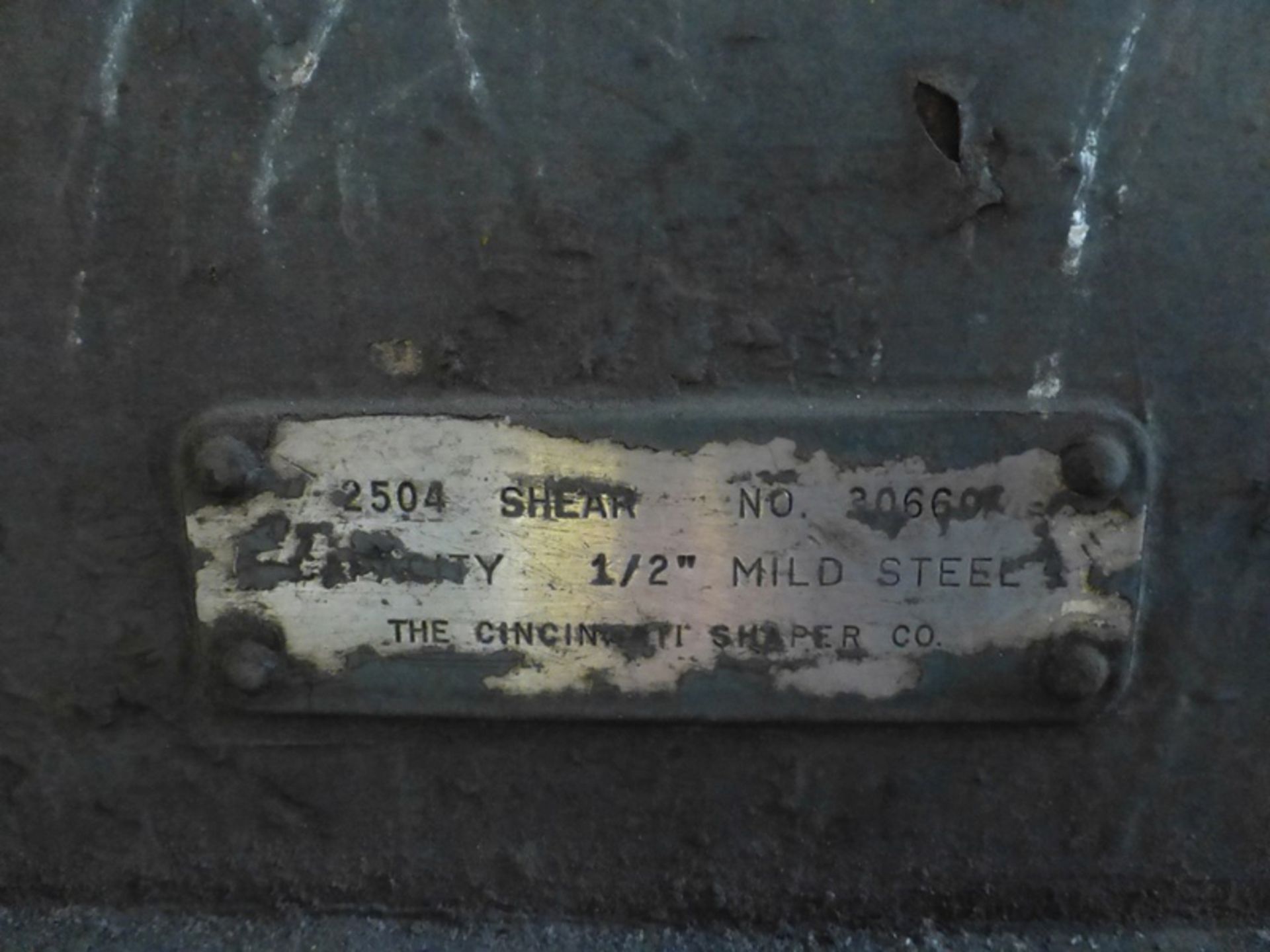 Cincinnati 4' x 1/2" Shear | Model No. 2504; Front-Operated Power Back Gauge; S/N 30660, Located In: - Image 9 of 9