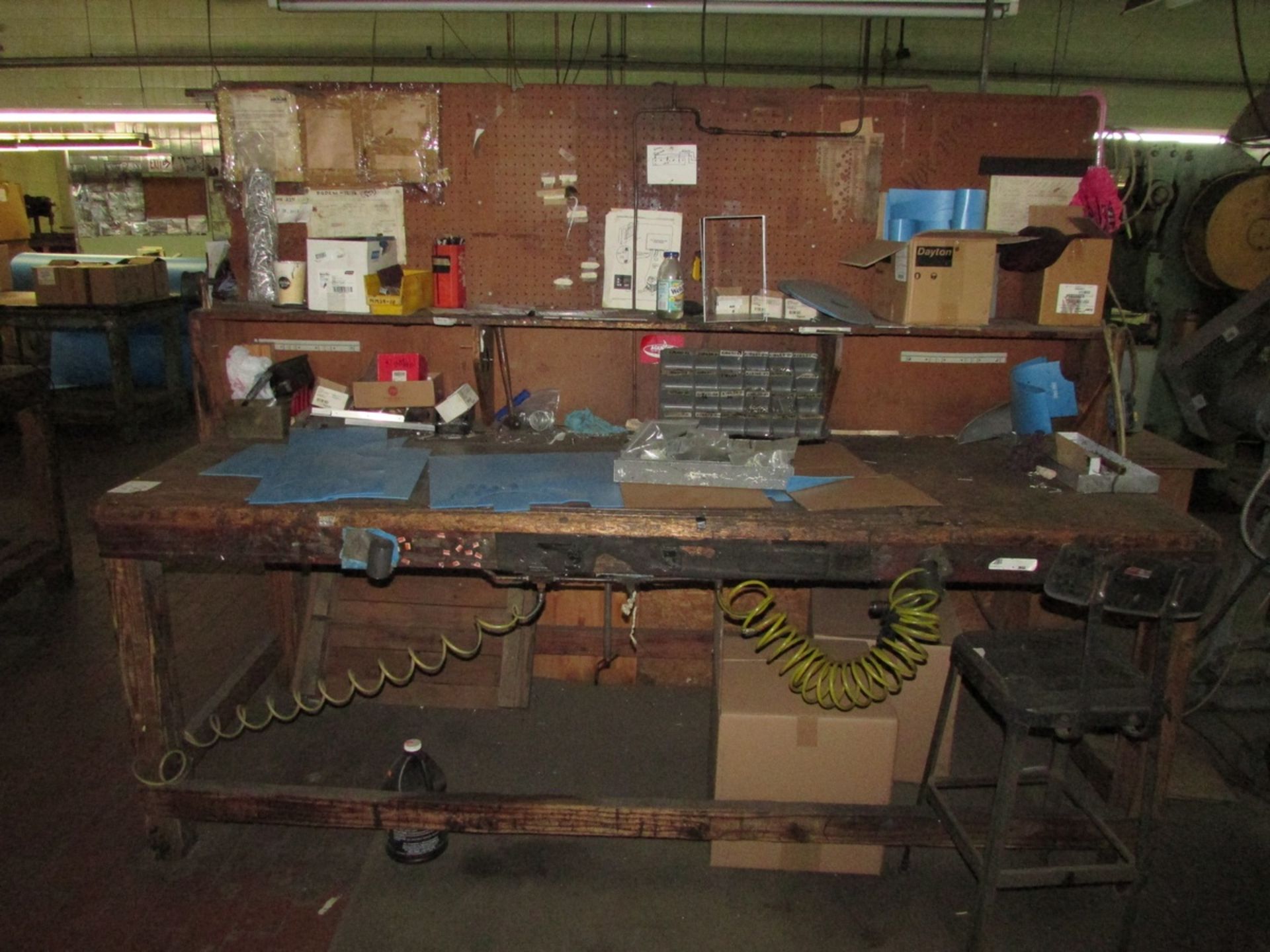 Contents of AC Assembly Area, To Include (7) Double Sided Wood Workstations, (28) Sections of - Image 36 of 107