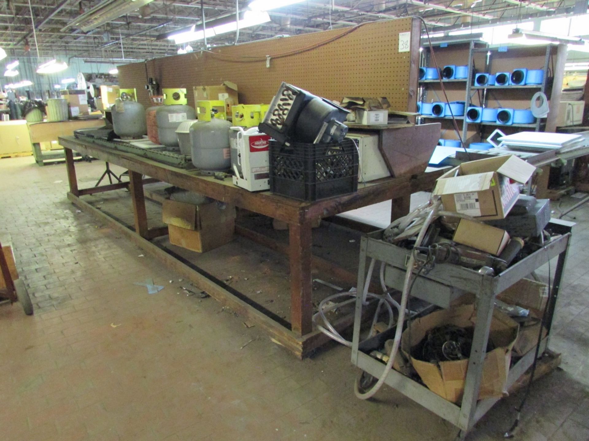 Contents of AC Assembly Area, To Include (7) Double Sided Wood Workstations, (28) Sections of - Image 101 of 107