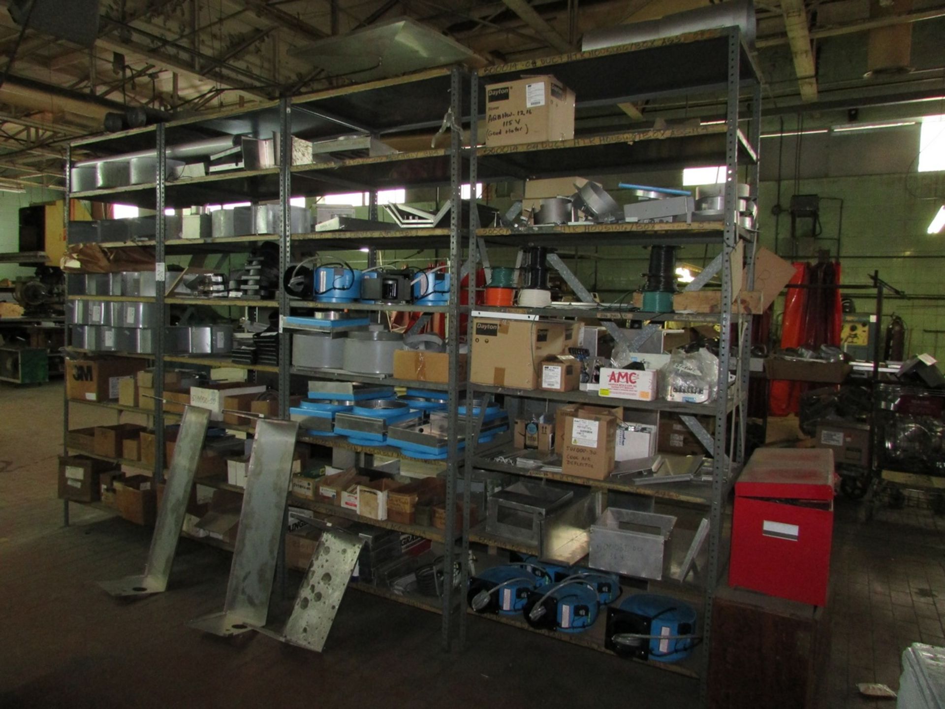Contents of AC Assembly Area, To Include (7) Double Sided Wood Workstations, (28) Sections of