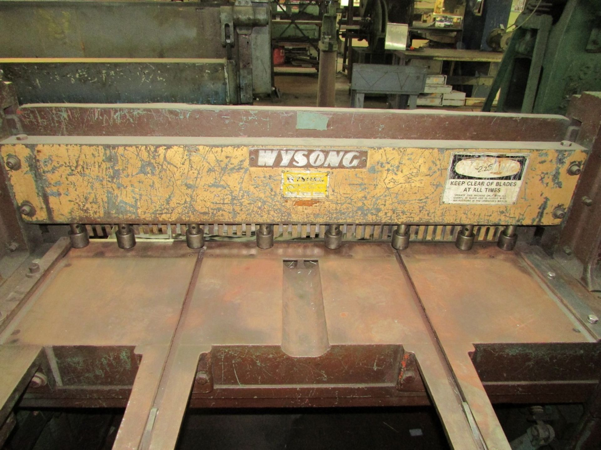 Wysong 1252 52" Mechanical Shear, 12 Ga Mild Steel Cutting Capacity, with (8) Power Hold-Downs, - Image 5 of 17