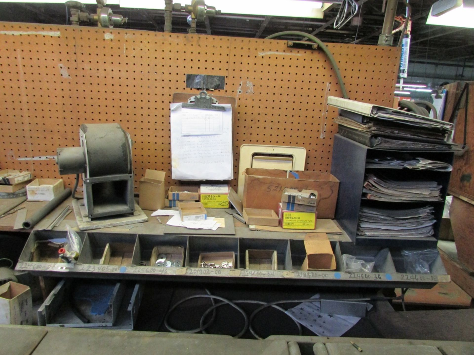 Contents of AC Assembly Area, To Include (7) Double Sided Wood Workstations, (28) Sections of - Image 66 of 107
