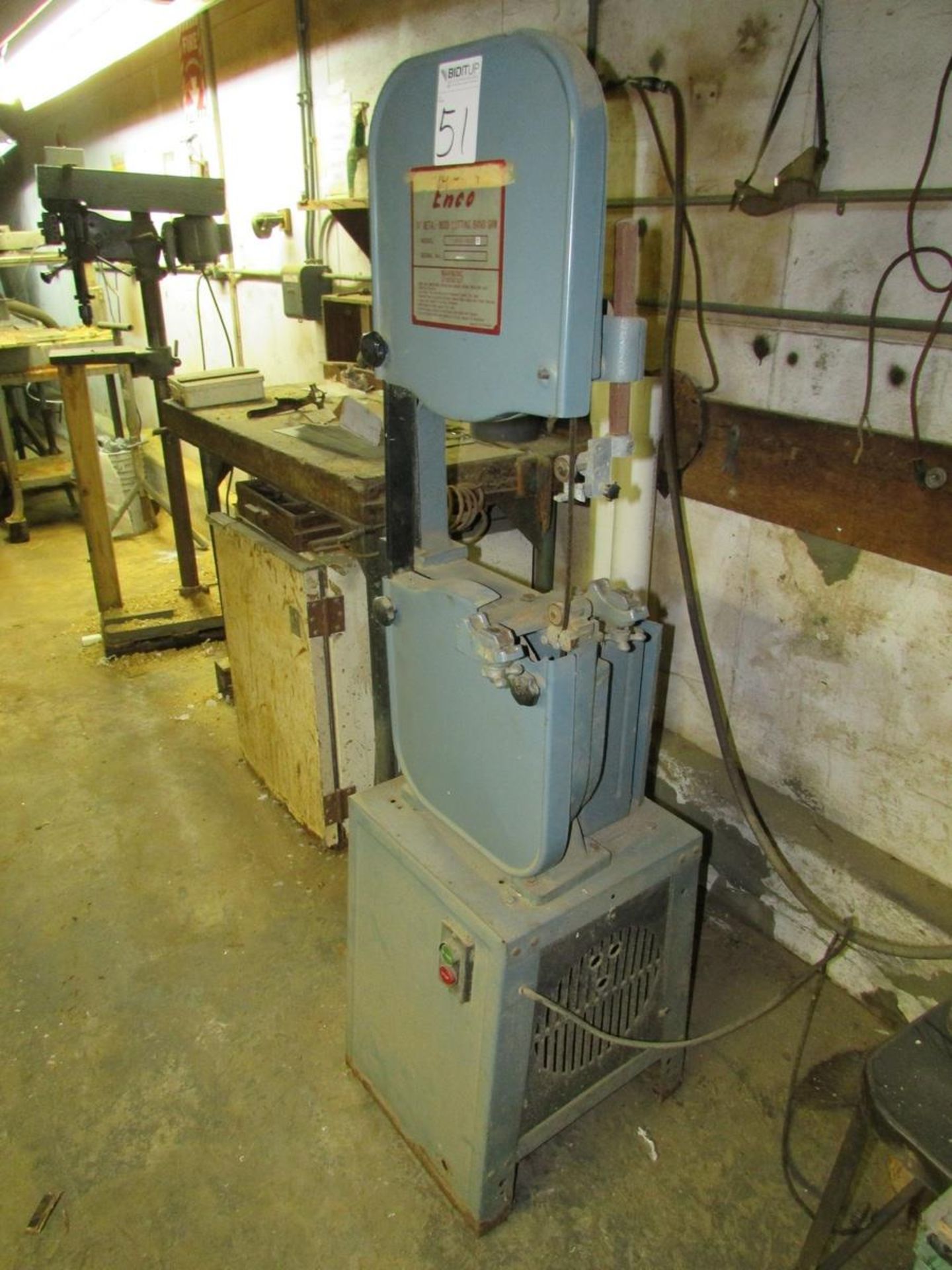 Enco 199-9005 Vertical Bandsaw, 14" Throat, No Table, Variable Band Speed, 115V, S/N: 0060044 - Image 2 of 8