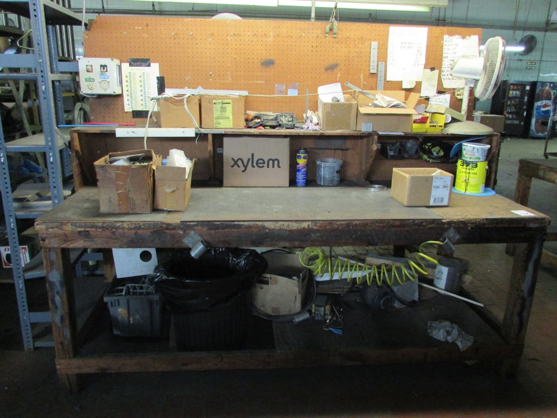 Contents of AC Assembly Area, To Include (7) Double Sided Wood Workstations, (28) Sections of - Image 34 of 107
