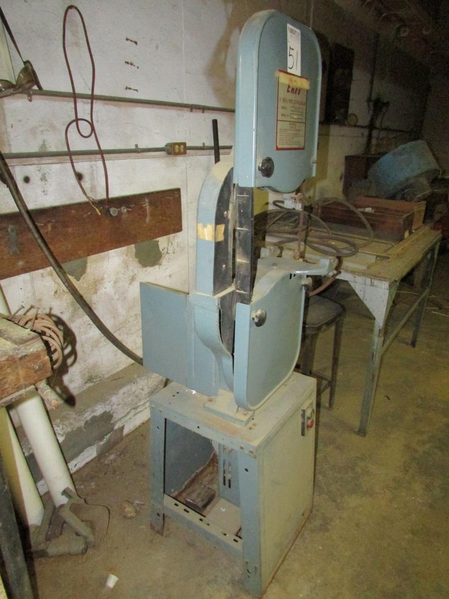 Enco 199-9005 Vertical Bandsaw, 14" Throat, No Table, Variable Band Speed, 115V, S/N: 0060044 - Image 7 of 8