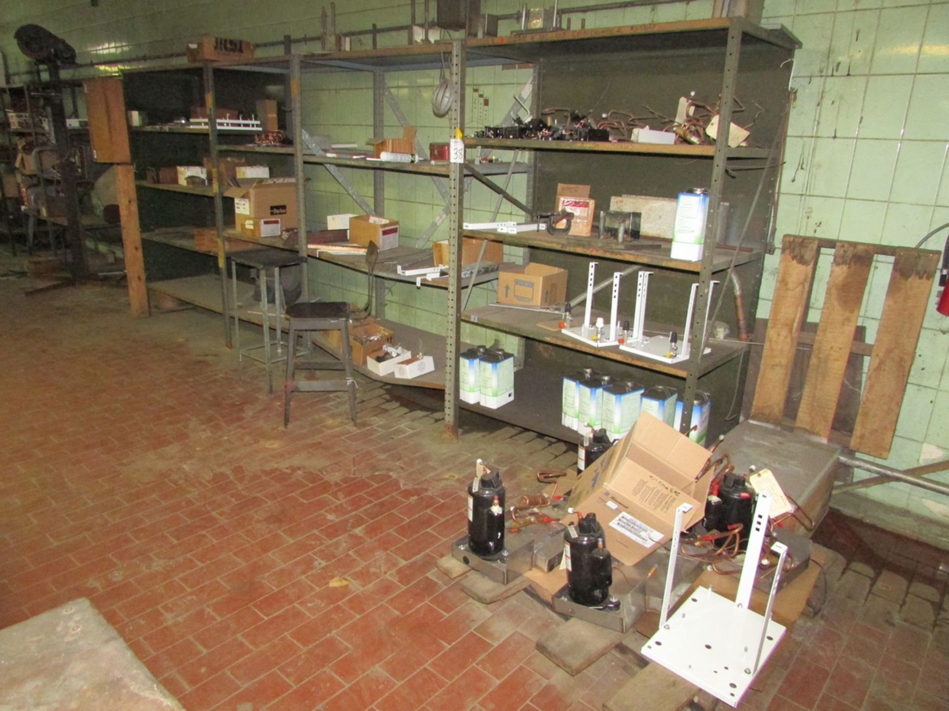 Contents of AC Assembly Area, To Include (7) Double Sided Wood Workstations, (28) Sections of - Image 69 of 107